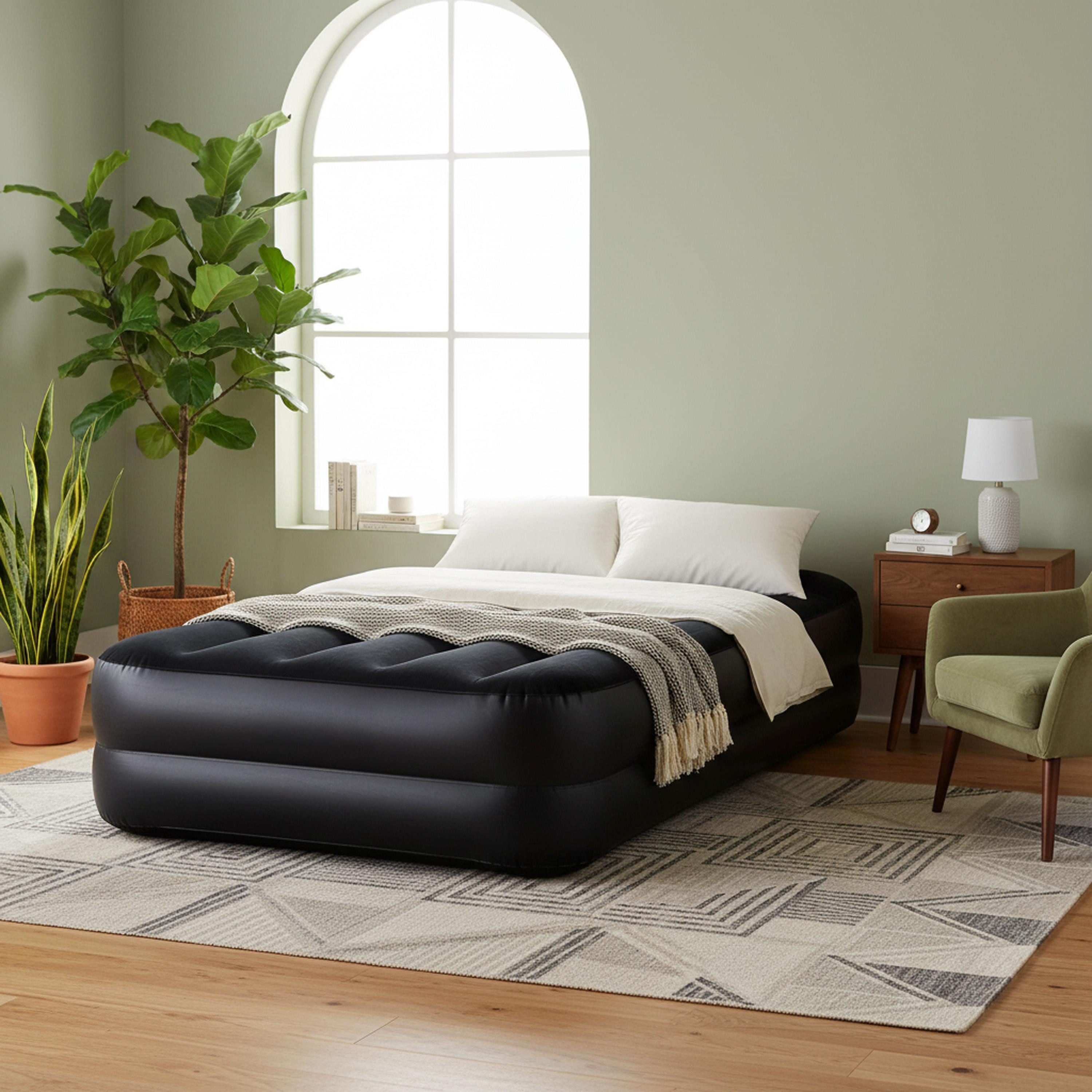 Avenli Luftmatratze Luftbett selbstaufblasend für 1 Person Twin-Size 195x96x46cm, (Gästebett Matratze aufblasbar mit integrierter Elektropumpe, 2-St., Reisebett mit Pumpe & Tragetasche), elektrisch mit weicher beflockter Oberfläche