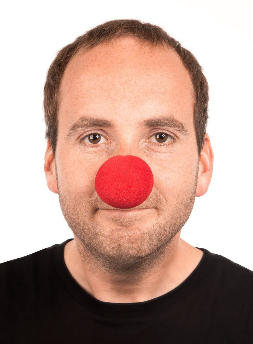 Fun World Kostüm Clownsnase Karneval Clown Zubehör Faschingskostüm