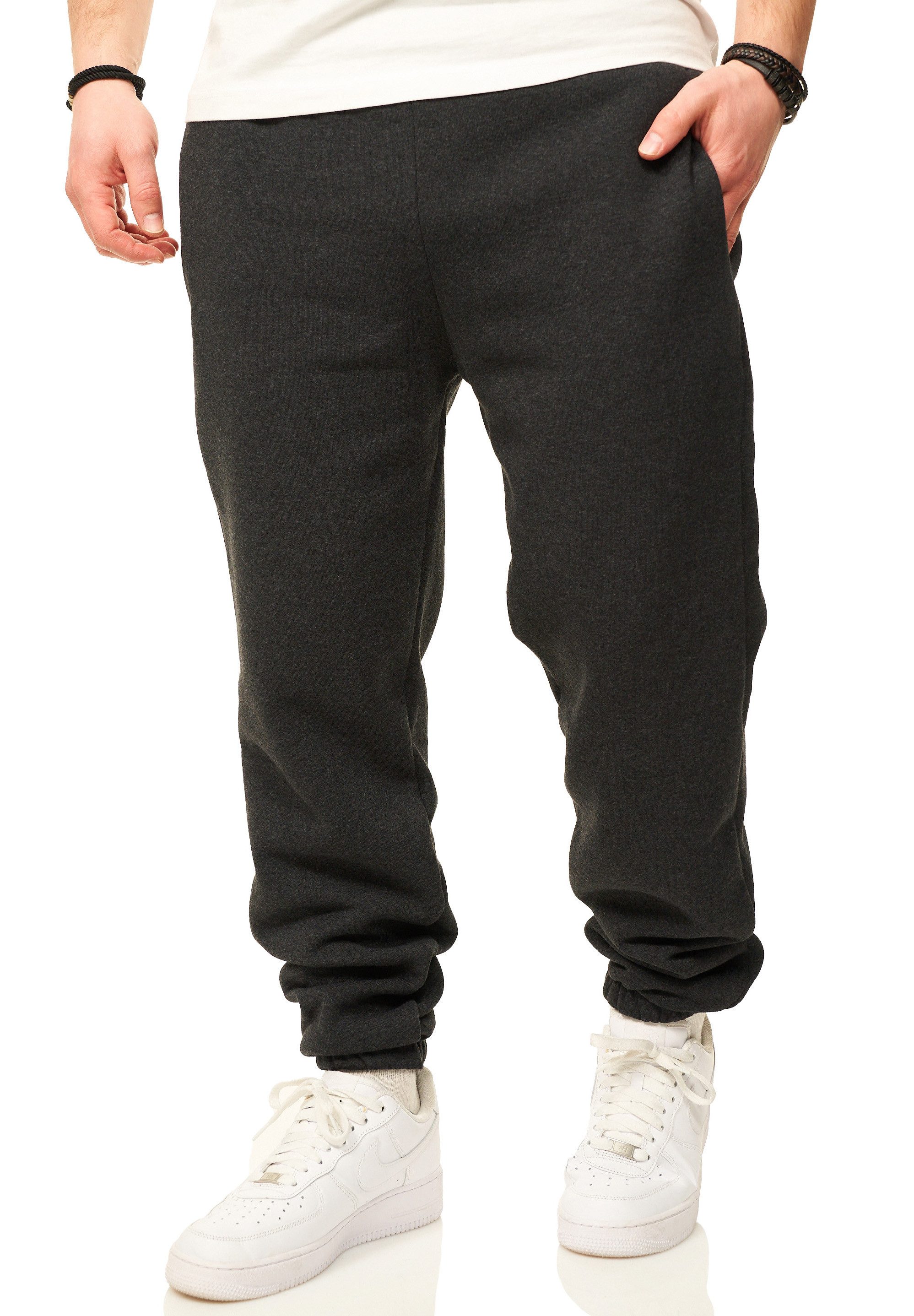 DAILY COTTON Jogginghose im Straight-Fit als Lange Trainingshose Sweatpants Herren Freizeithose mit Bündchen aus Baumwolle