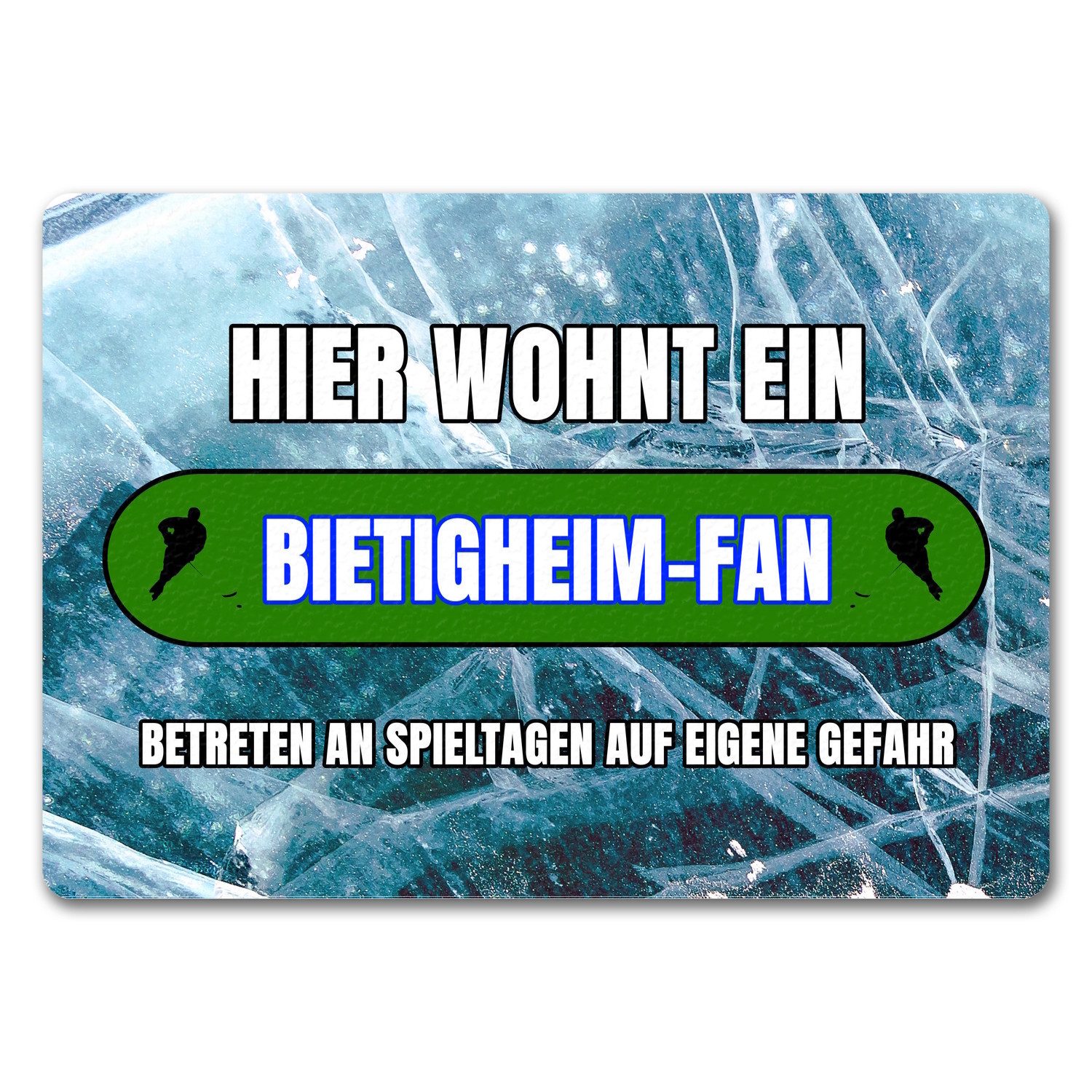 Fußmatte Hier wohnt ein Bietigheim Fan Fußmatte in 35x50 cm ohne Rand mit