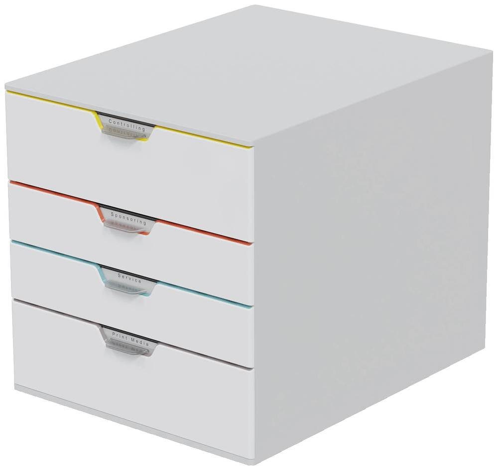 DURABLE Schubladenbox Durable VARICOLOR® MIX 4 762427 Schubladenbox Grau DIN  A4, DIN C4 Anza