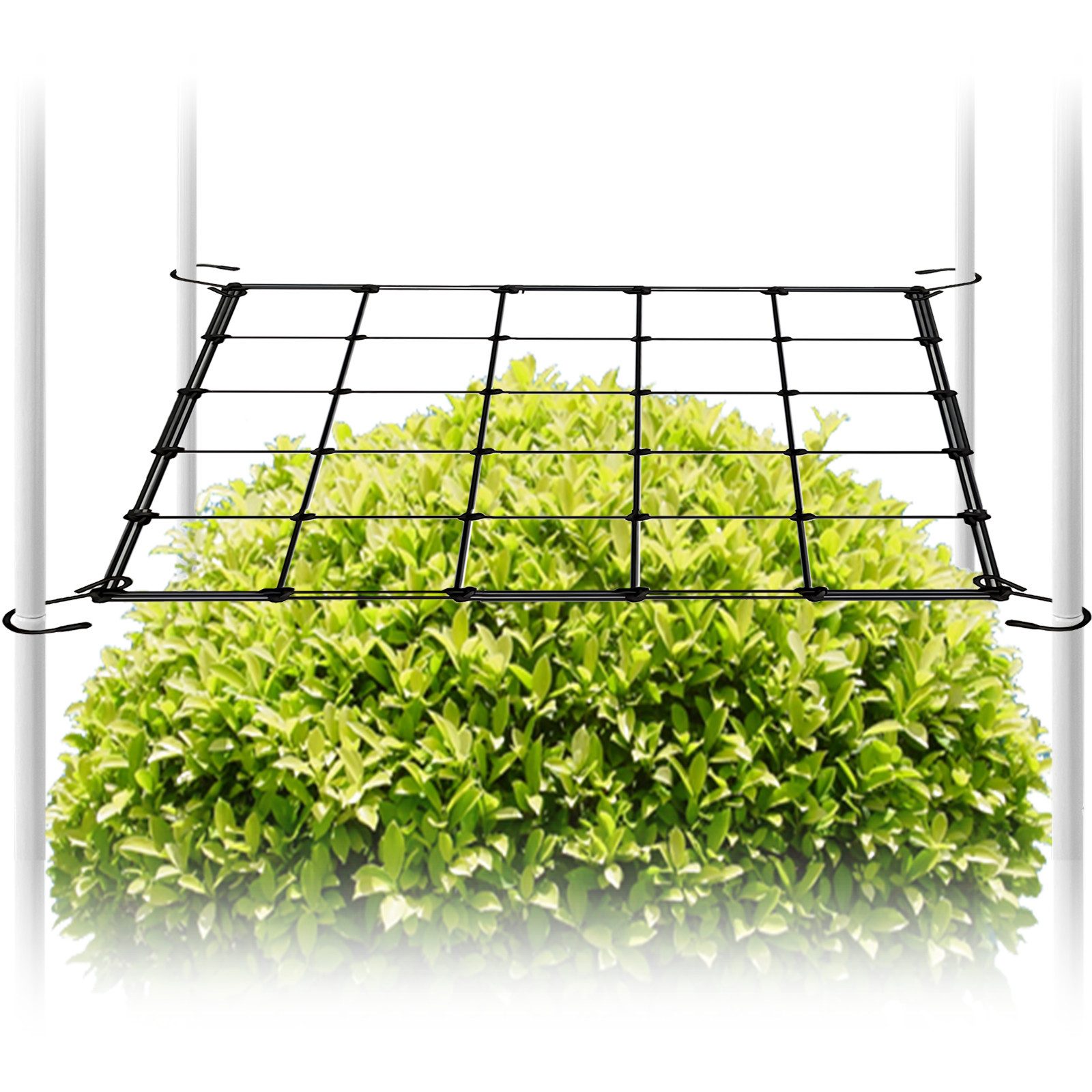 CannoBox Spalier Wachszelt Netz Rankhilfe Elastisches Pflanzenzeltnetz für Growbox, 4 Haken, 10x10 cm Maschen, Elastische 3 mm Fäden