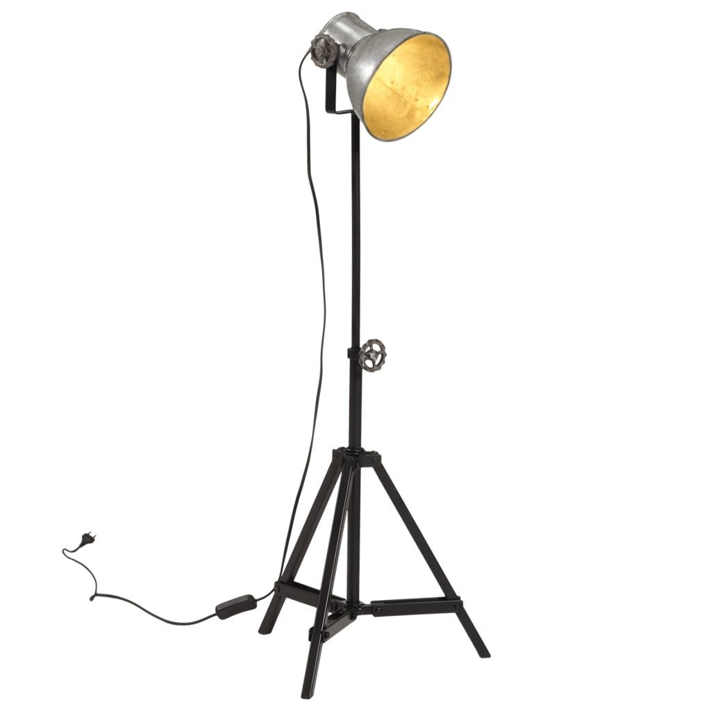 vidaXL Stehlampe NA Stehleuchte 25 W Vintage-Silber 35x35x6595 cm E27