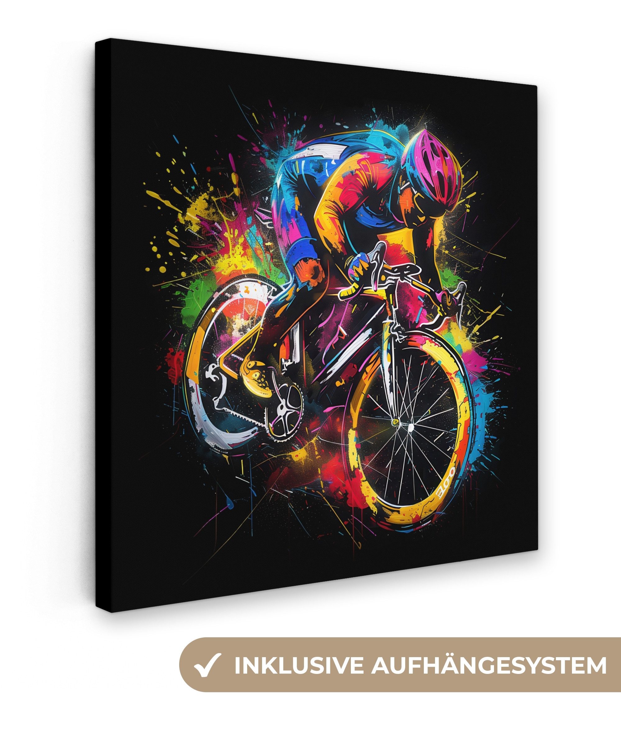 OneMillionCanvasses® Leinwandbild Graffiti - Sport - Radfahren - Fahrrad, F günstig online kaufen