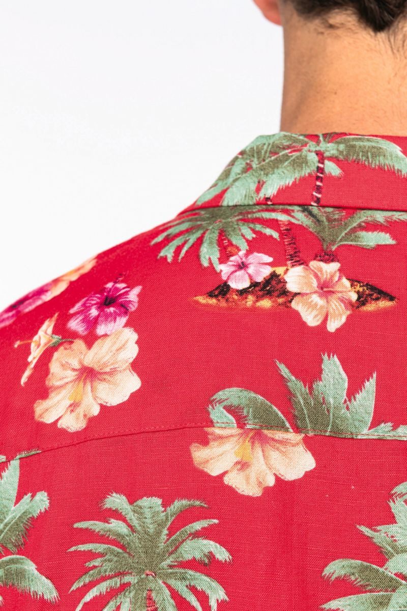 Native Spirit Outdoorhemd Herrenhemd mit Hawaii Motiven