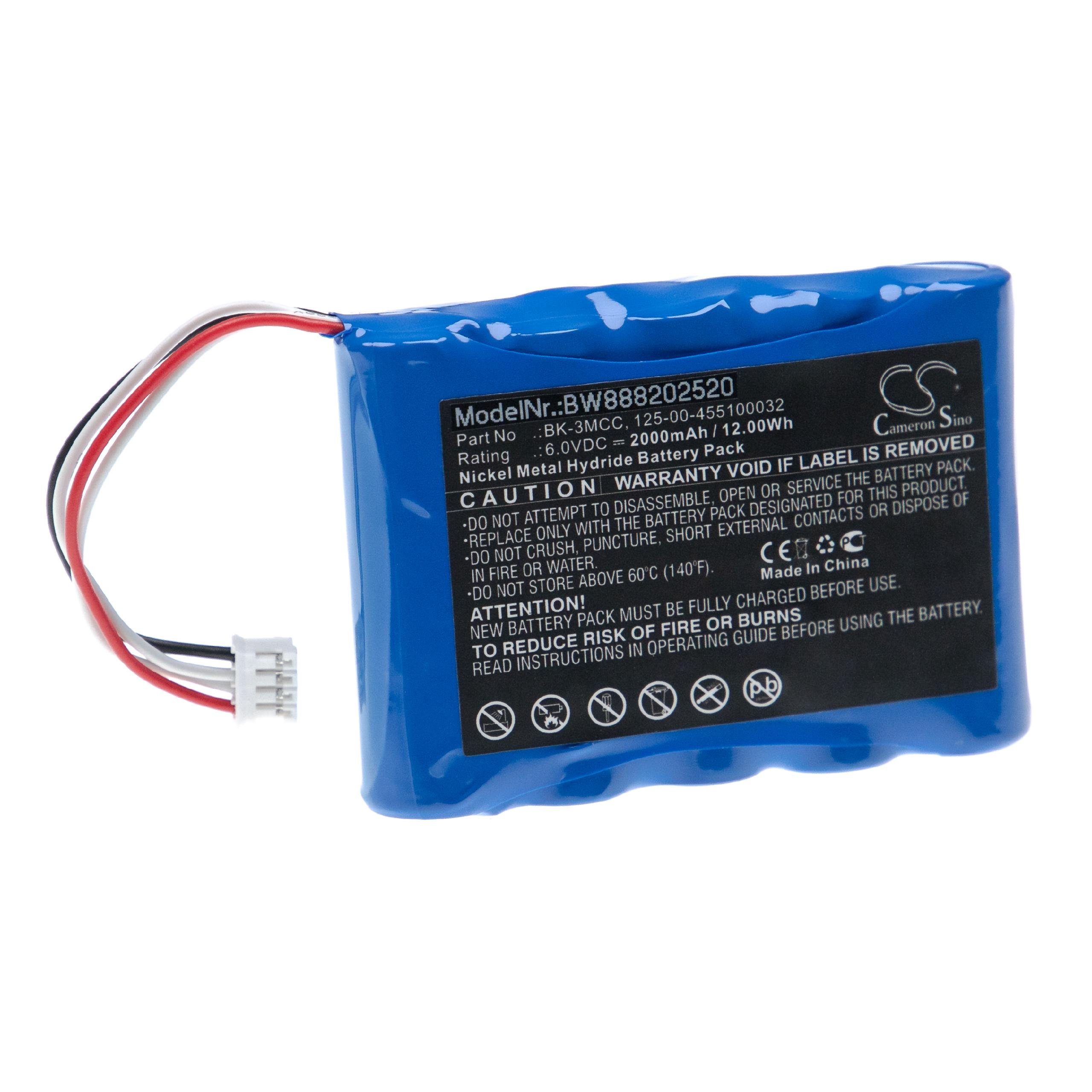 vhbw Ersatz für Fresenius BK-3MCC, 125-00-455100032 für Akku NiMH 2000 mAh (6 V)