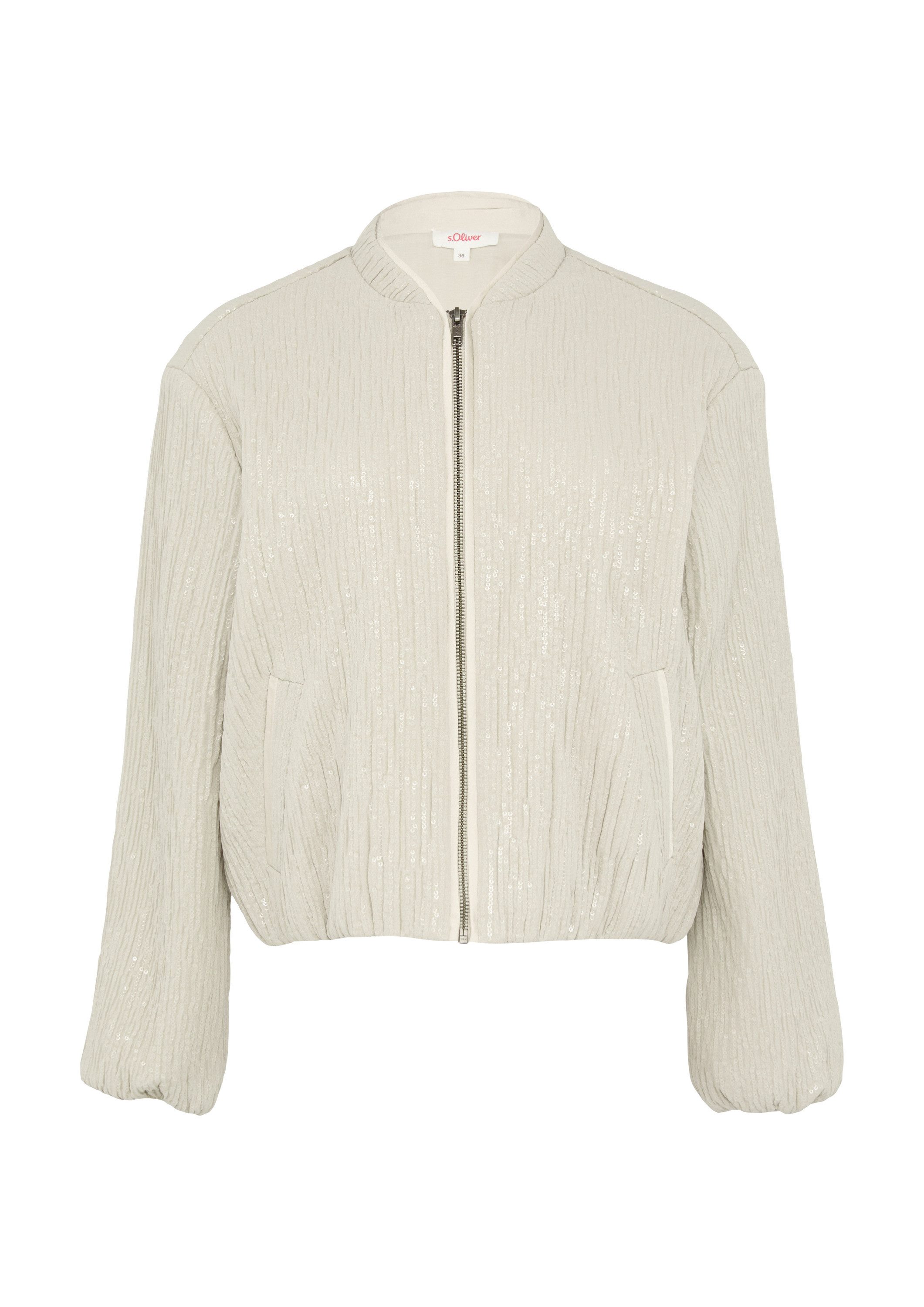 s.Oliver Funktionsjacke Indoor-Blazer Blouson mit Pailletten günstig online kaufen