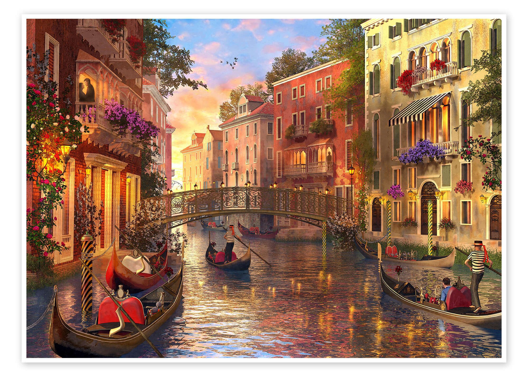 Posterlounge Wandbild Sonnenuntergang in Venedig, Dominic Davison, erhältli günstig online kaufen