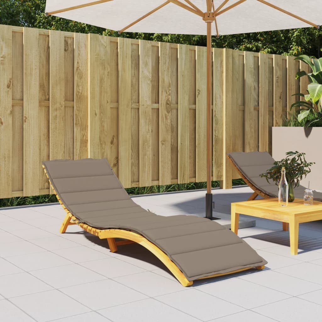 vidaXL Sitzauflage Sonnenliegen-Auflage Taupe 200x70x3 cm Oxford-Gewebe, (1 St)