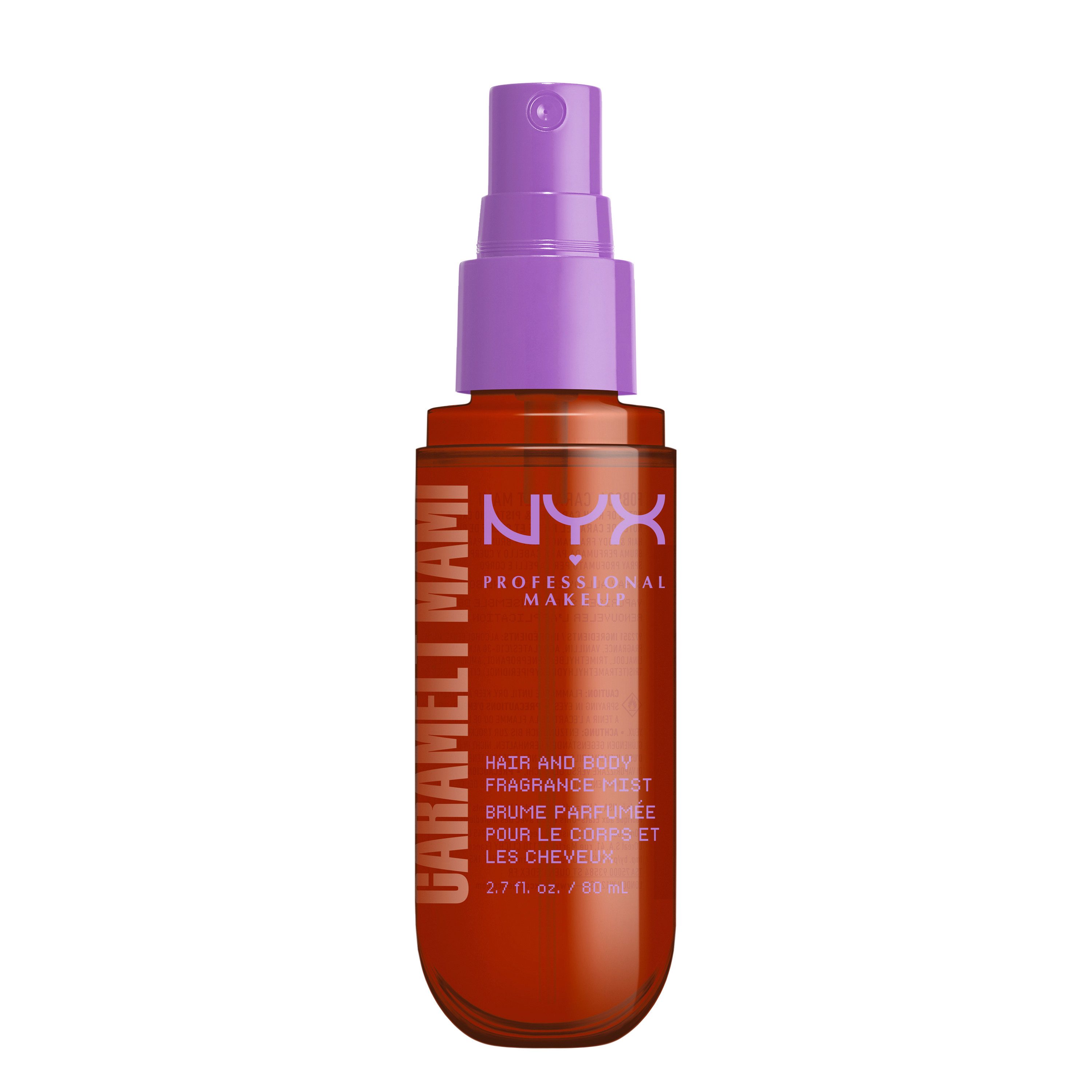 NYX PROFESSIONAL MAKEUP Bodyspray CARAMELT MAMI HAIR & BODY MIST, duftet nach Karamell & Pistazie