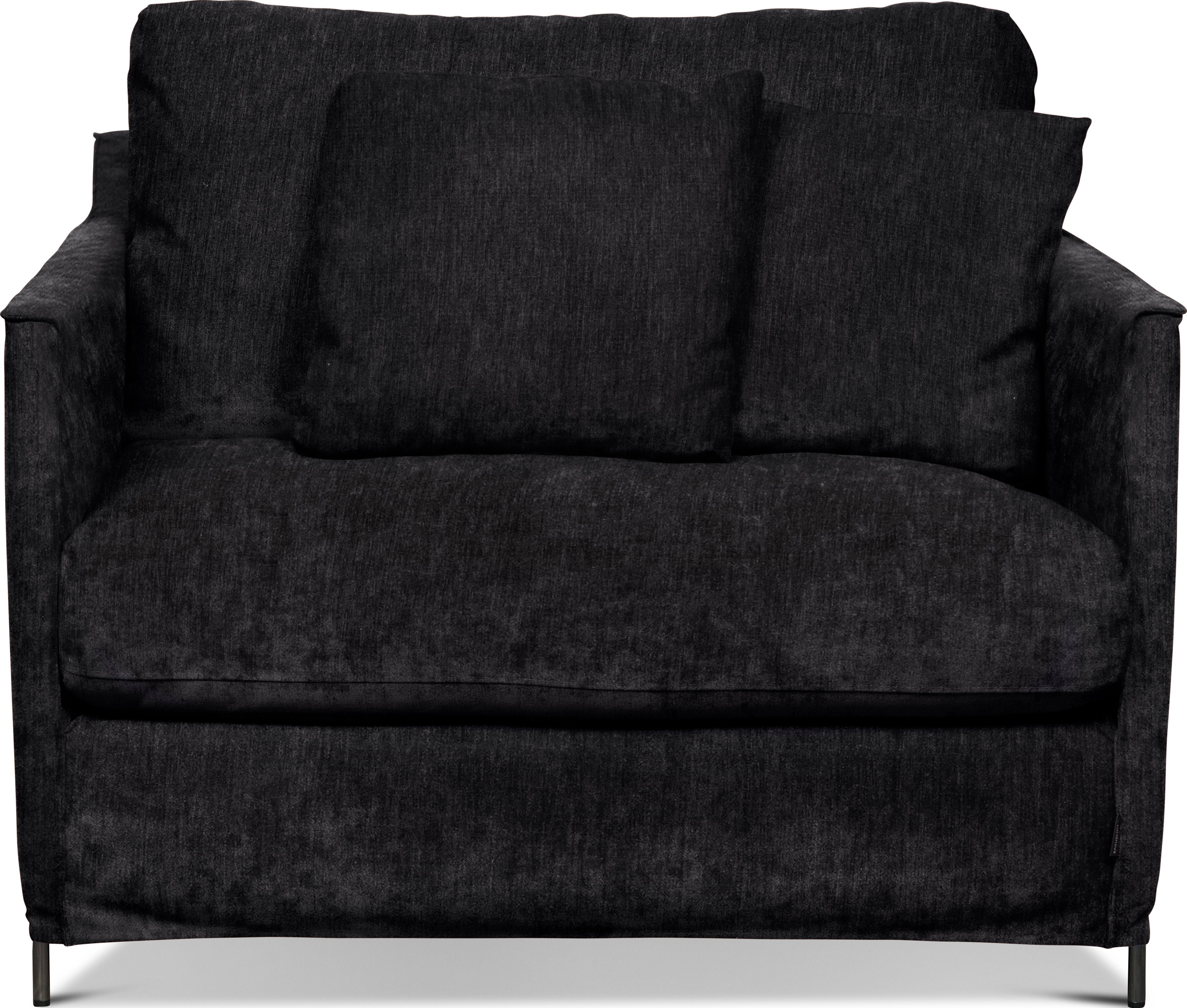 furninova Loveseat Petito, abnehmbarer Hussenbezug, 2 gefüllt, Federn Kissen mit alle Zierkissen