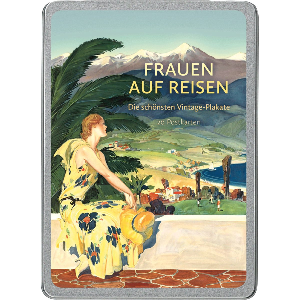 Postkarte Postkarten-Set Frauen auf Reisen. Die schönsten Vintage-Plakate.