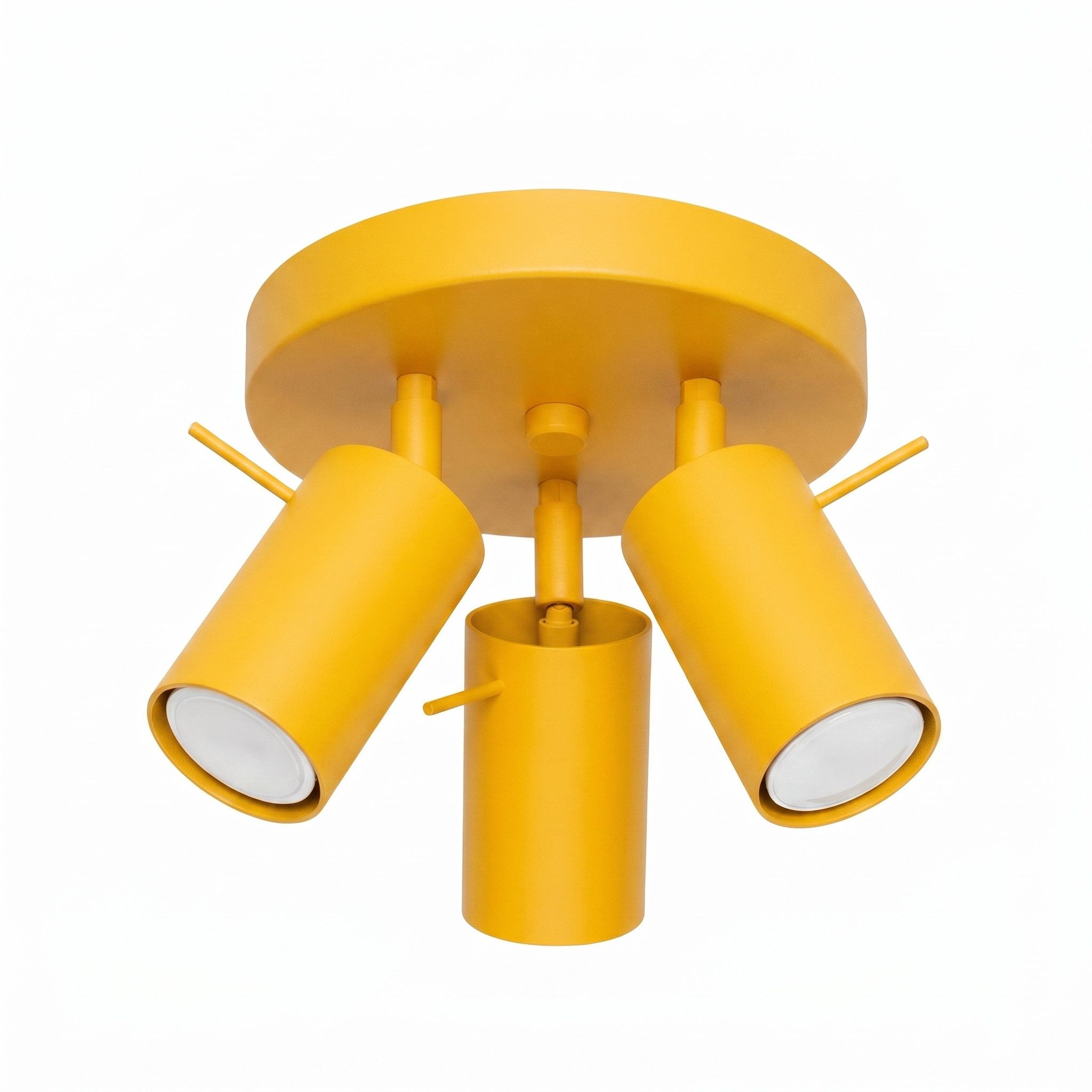 SOLLUX lighting Deckenleuchte Plafond RING 3P gelb, Nicht enthalten