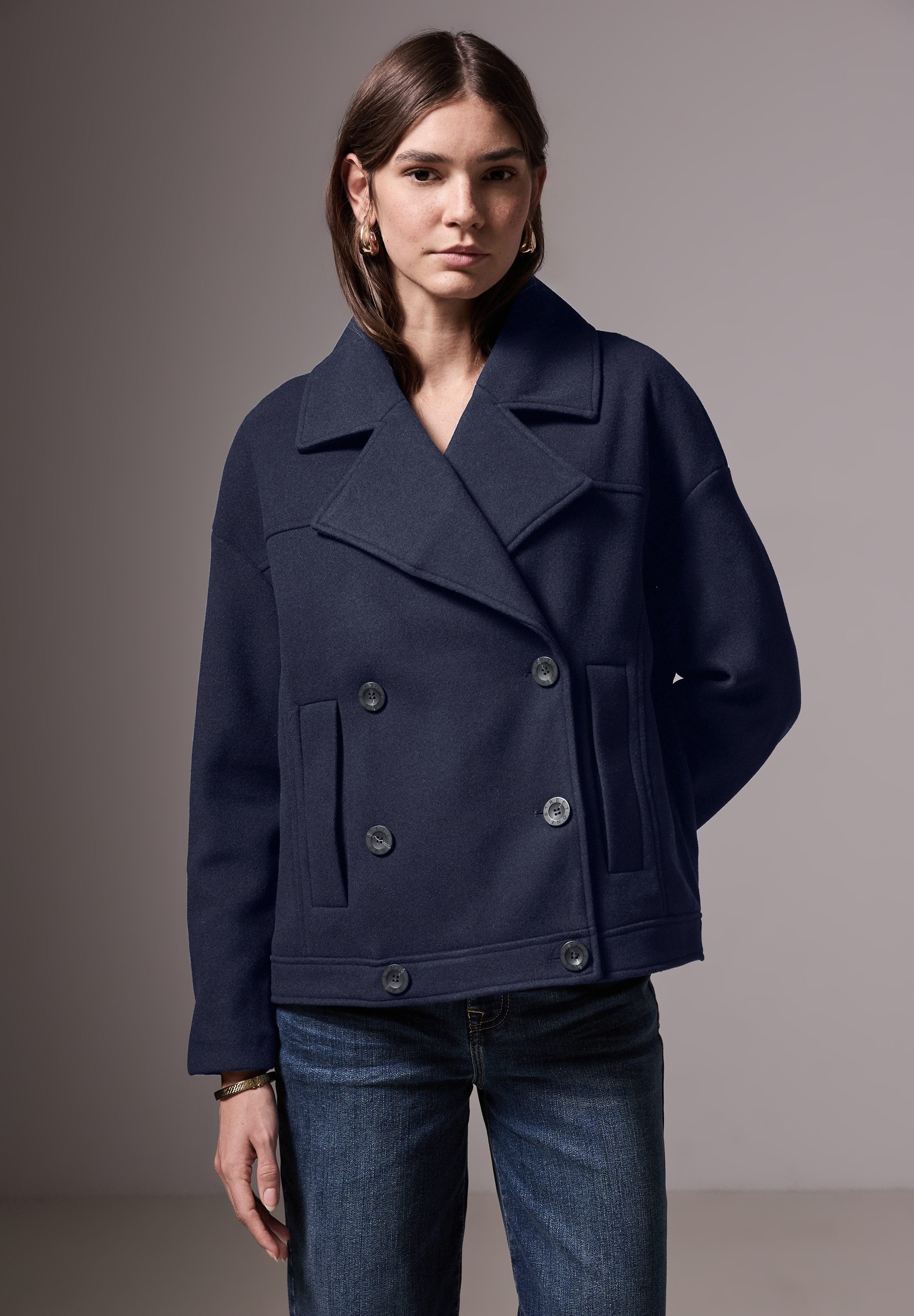 STREET ONE STUDIO Cabanjacke mit Reverskragen
