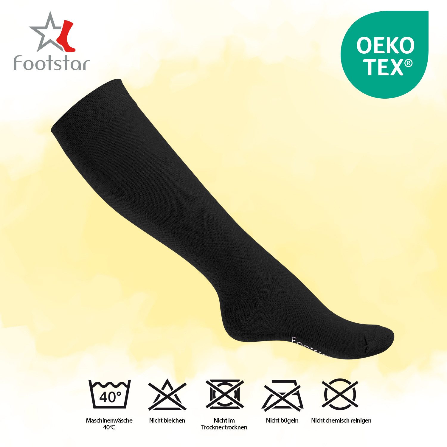 Footstar Langsocken EVERYDAY! 5 Paar Kinder Kniestrümpfe Lange Socken für Mädchen & Jungen
