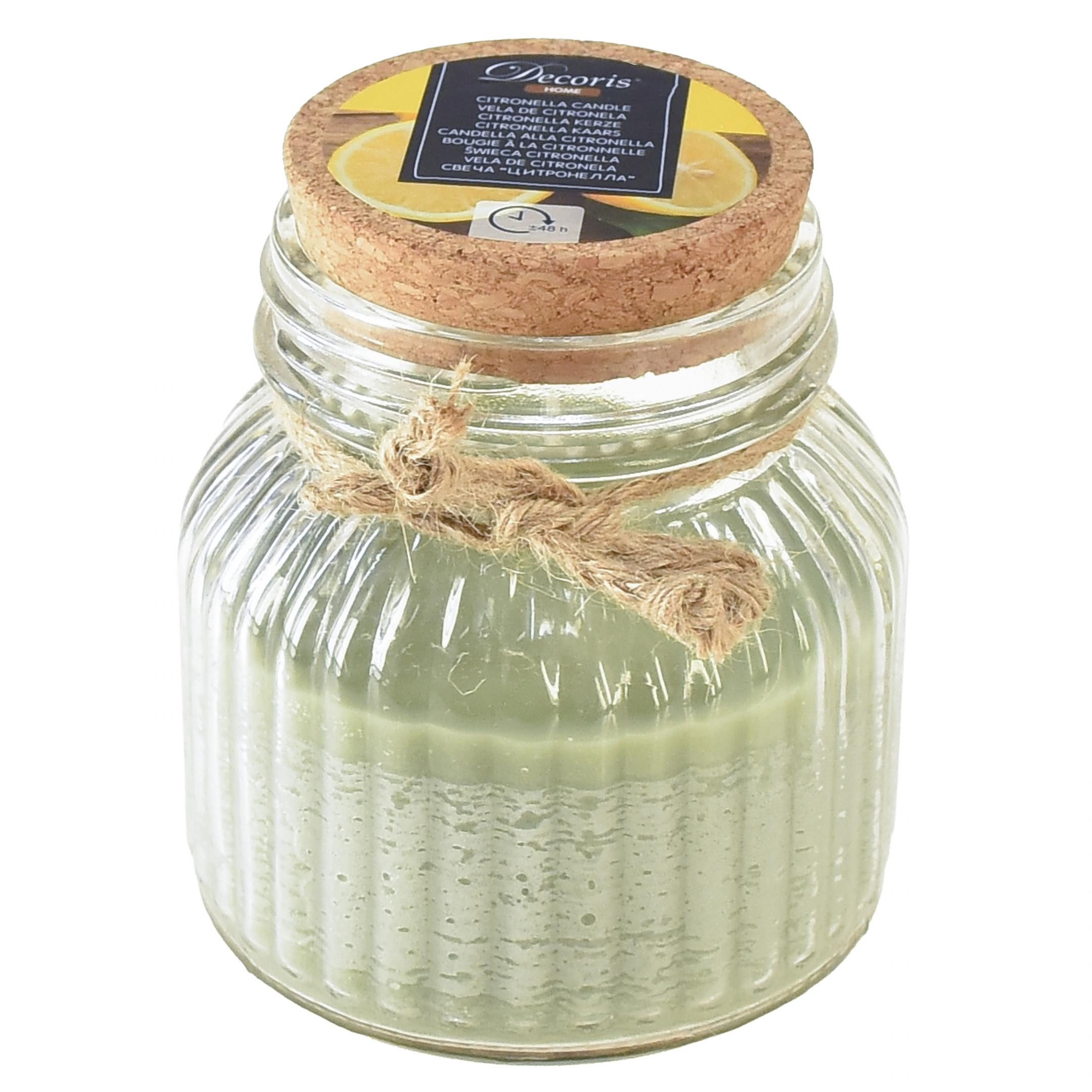 Florists Products Duftkerze Duftkerze im Glas mit Citronella für Balkon und Garten
