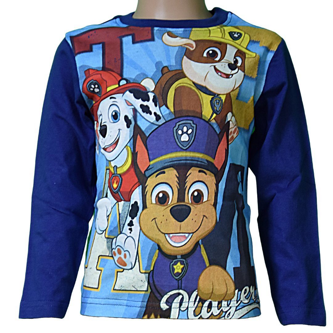 PAW PATROL Langarmshirt Jungen Kinder Shirt aus 100% Baumwolle Gr. 92