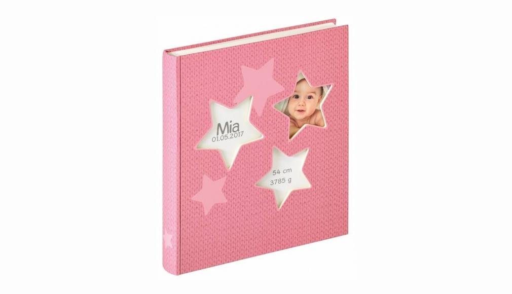 Walther Fotoalbum UK-133-R Babyalbum Estrella rot 28x30,5 50 weiße S