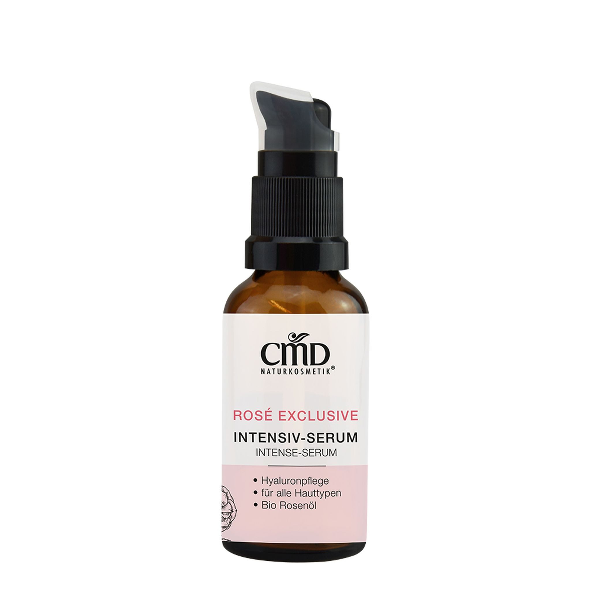 CMD Naturkosmetik Gesichtsserum Rosé Exclusive Intensiv Serum – Hyaluron & Bio Rosenöl – Naturkosmetik