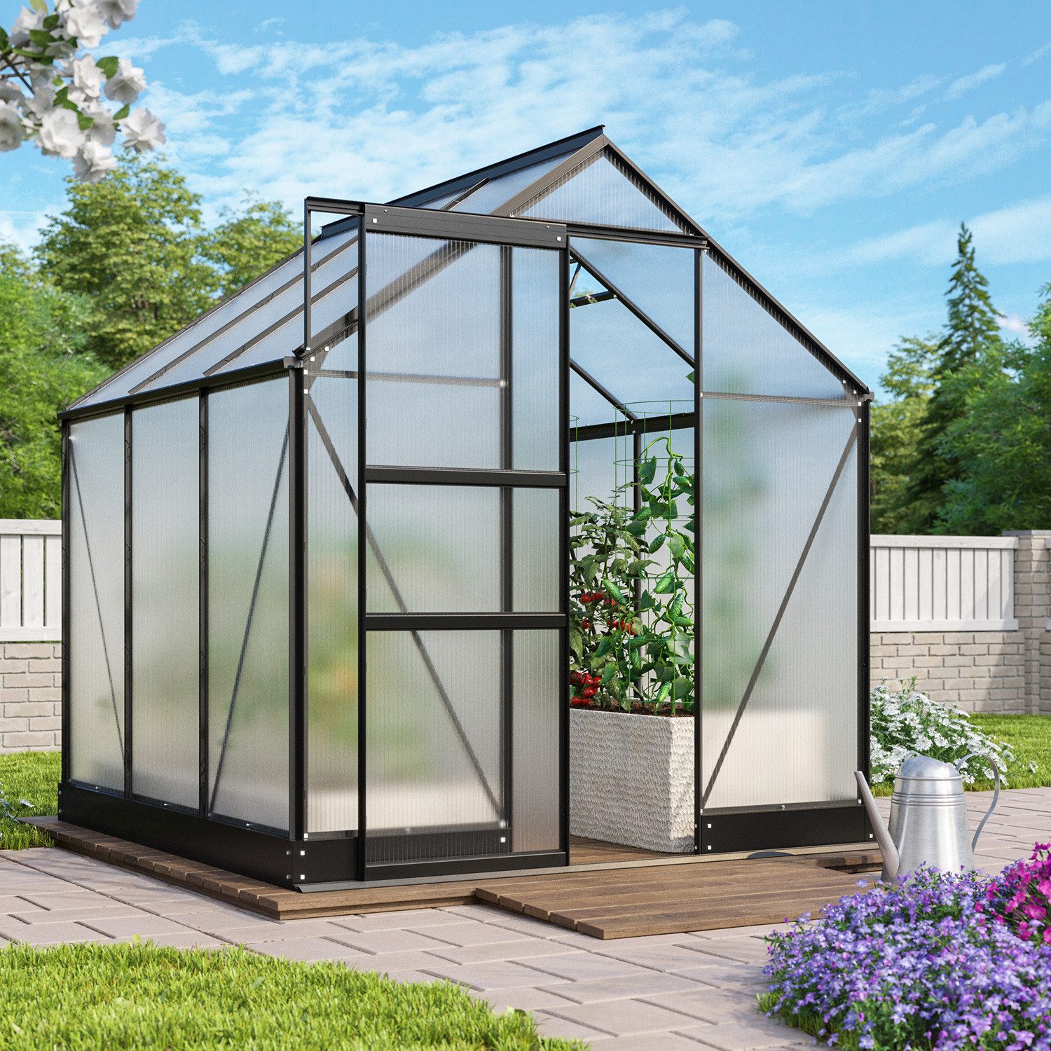 Vitavia Gewächshaus Apollo 3800 schwarz...