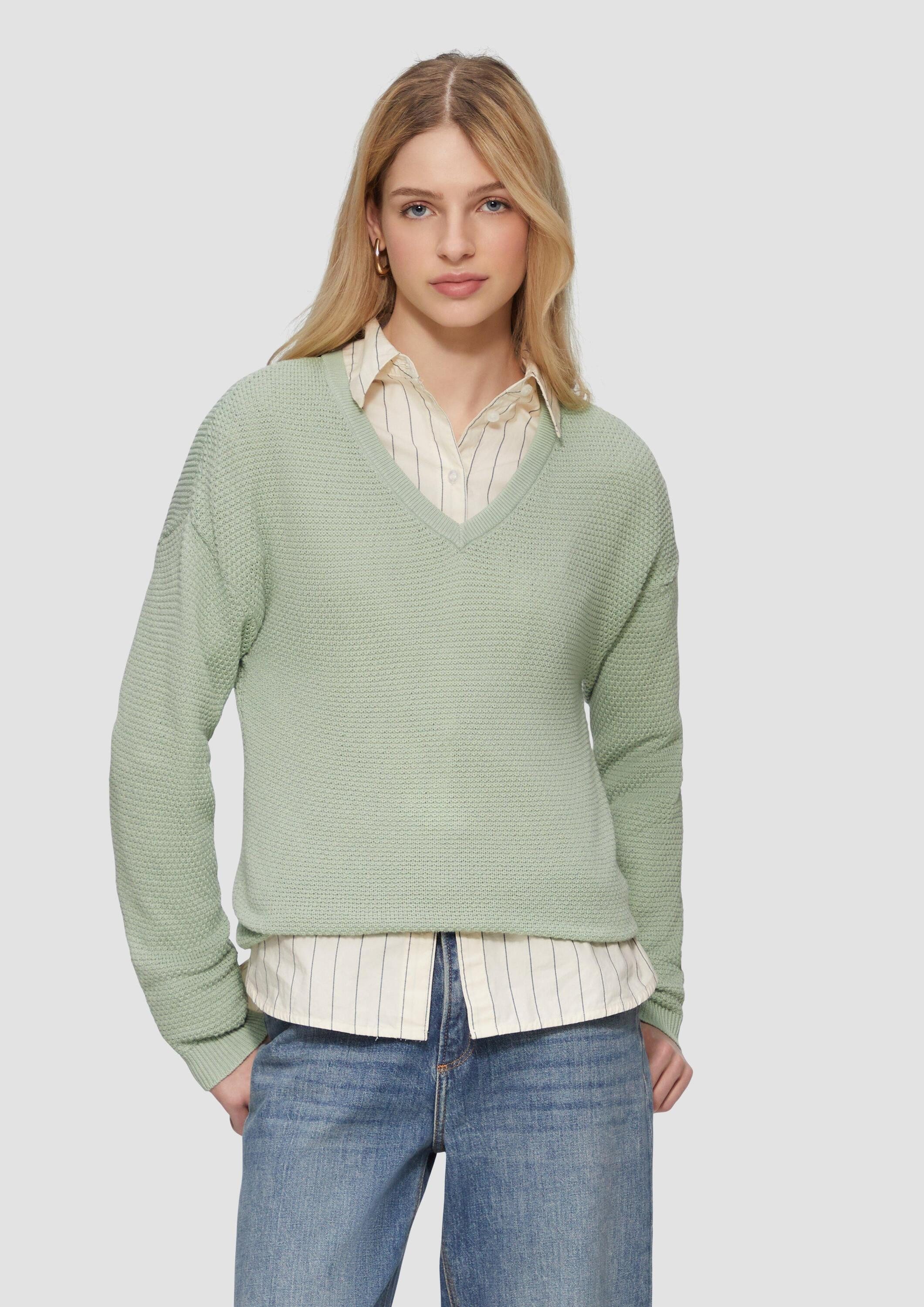 QS Longpullover Strickpullover (1-tlg) günstig online kaufen