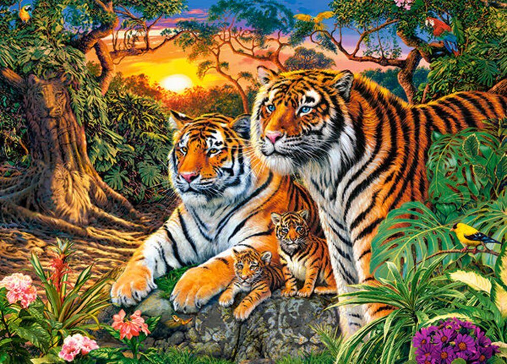 Teile, Castorland Puzzle B-018482 Puzzleteile 180 Family Castorland Puzzle Tiger