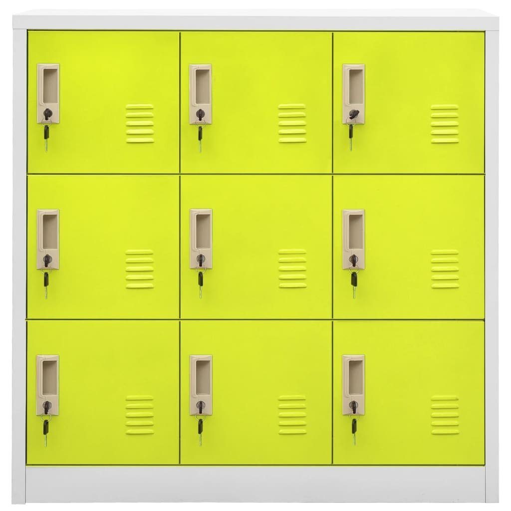 vidaXL Fächerschrank Schließfachschränke 2 Stk. Hellgrau günstig online kaufen