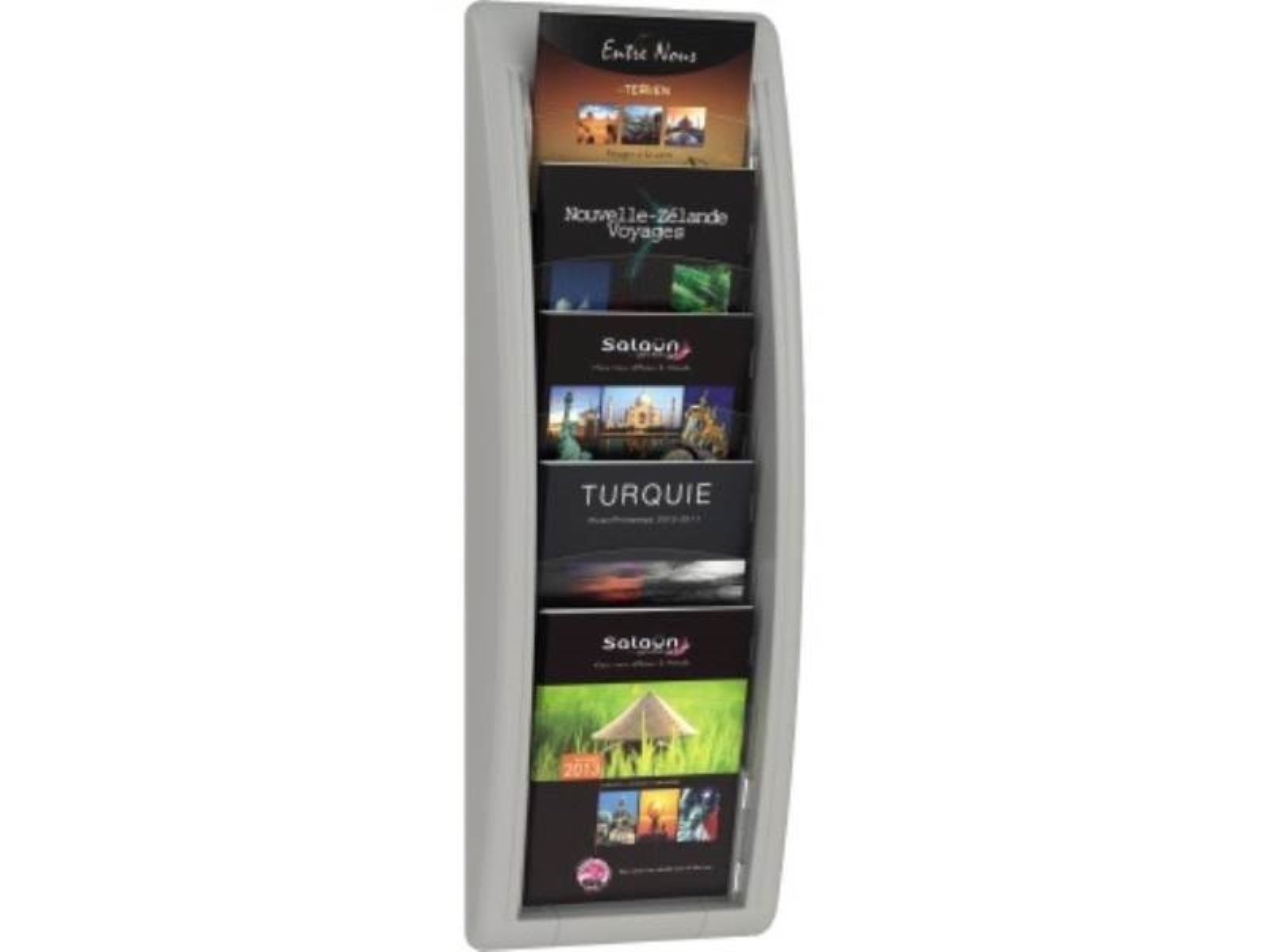 PAPERFLOW Halter Paperflow Prospekthalter QUICK BLICK 4063.02 5Fächer grau