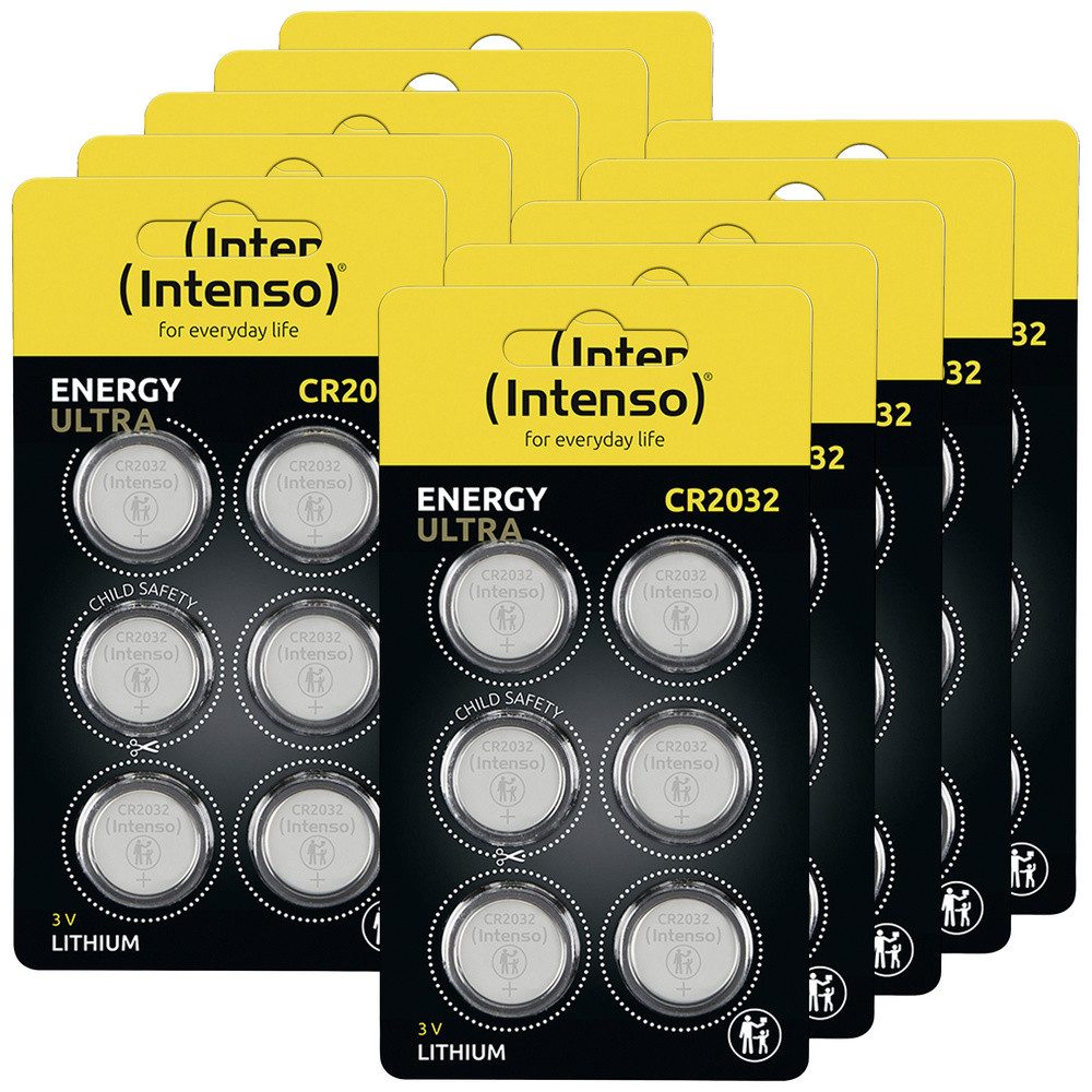 Intenso Intenso Knopfzelle CR2032 3 V 60 St. 220 mAh Lithium 7502436MP Knopfzelle