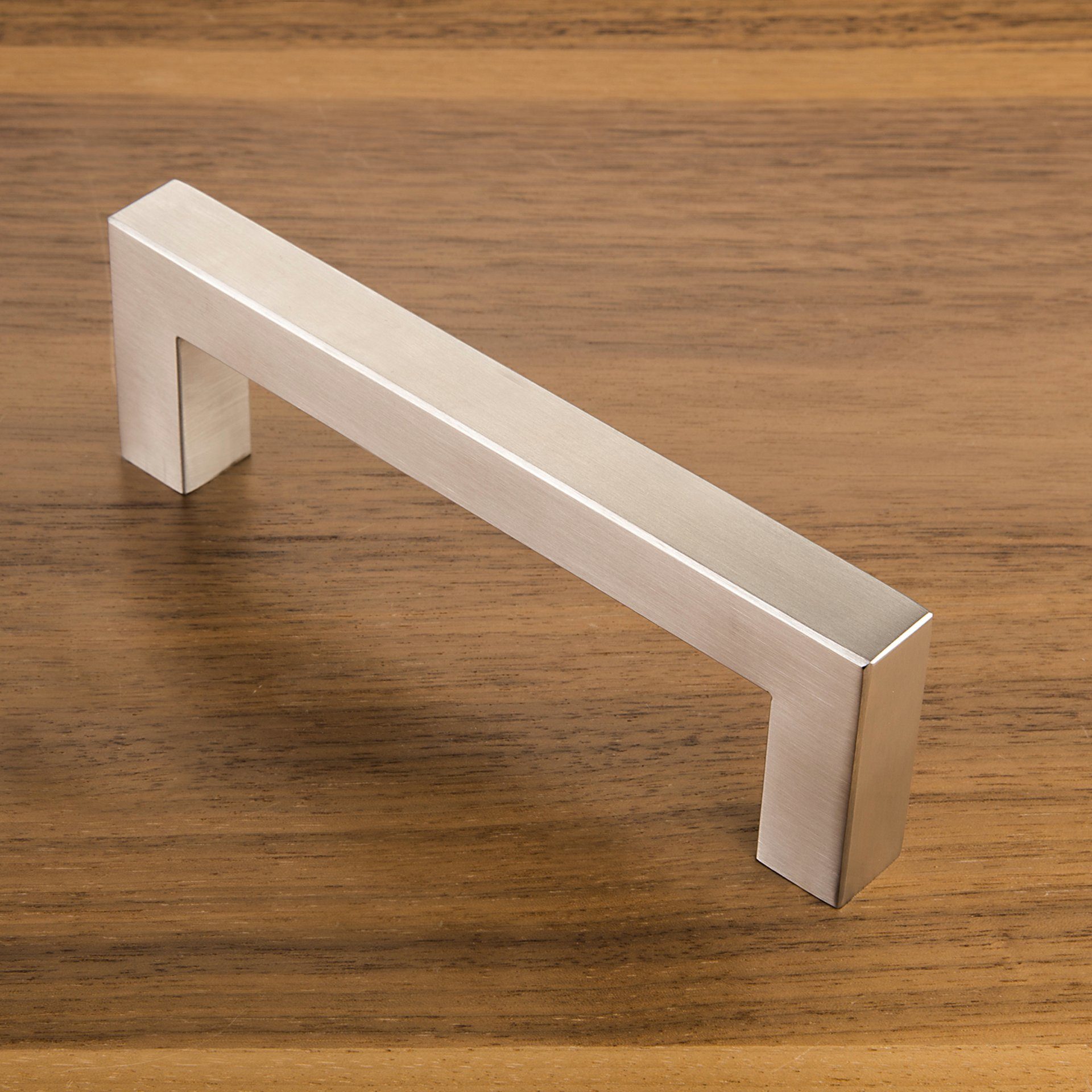 SO-TECH® Möbelgriff Stangengriff E3 echt Edelstahl 15 x 15 mm BA 128 - 800 mm, Lochabstand 96 mm - inkl. Schrauben