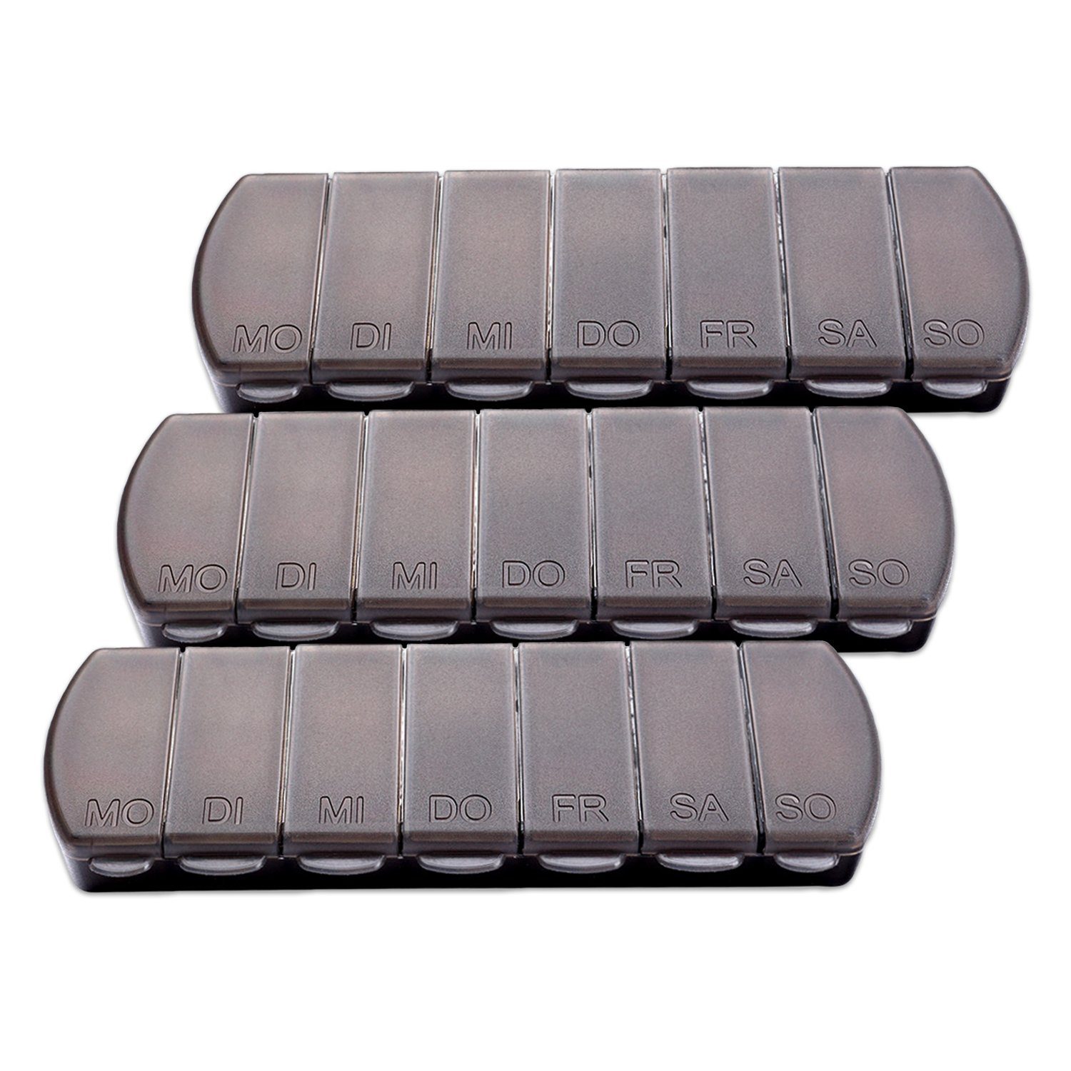 Schramm Pillendose Schramm® 3 Stück Tablettenbox schwarz 11x4 x1,5cm Pillen günstig online kaufen