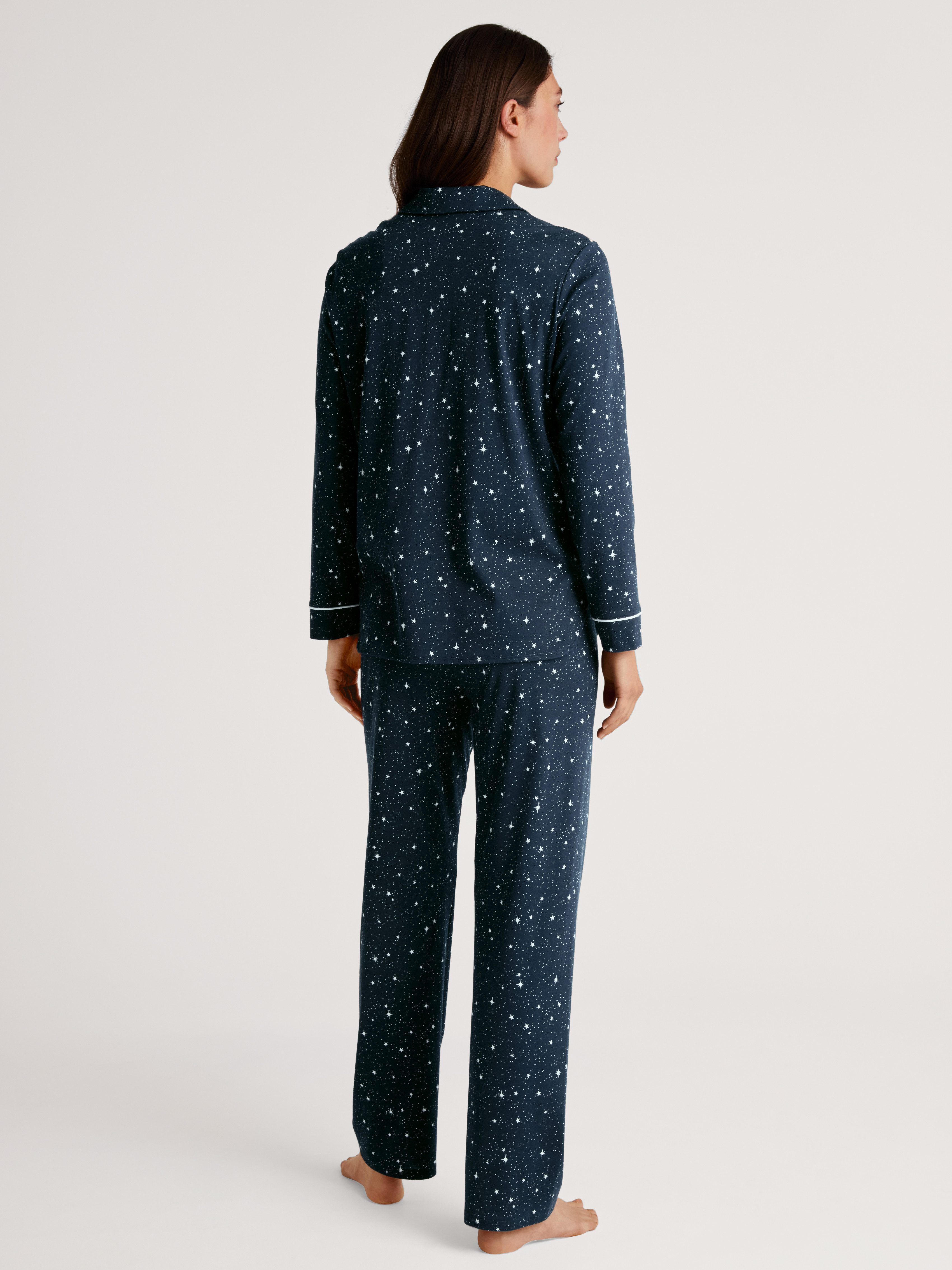 CALIDA Pyjama Sweet Dreams (2 tlg) Reverskragen, Knopfleiste, Pure Cotton, Interlock-Qualität, weich