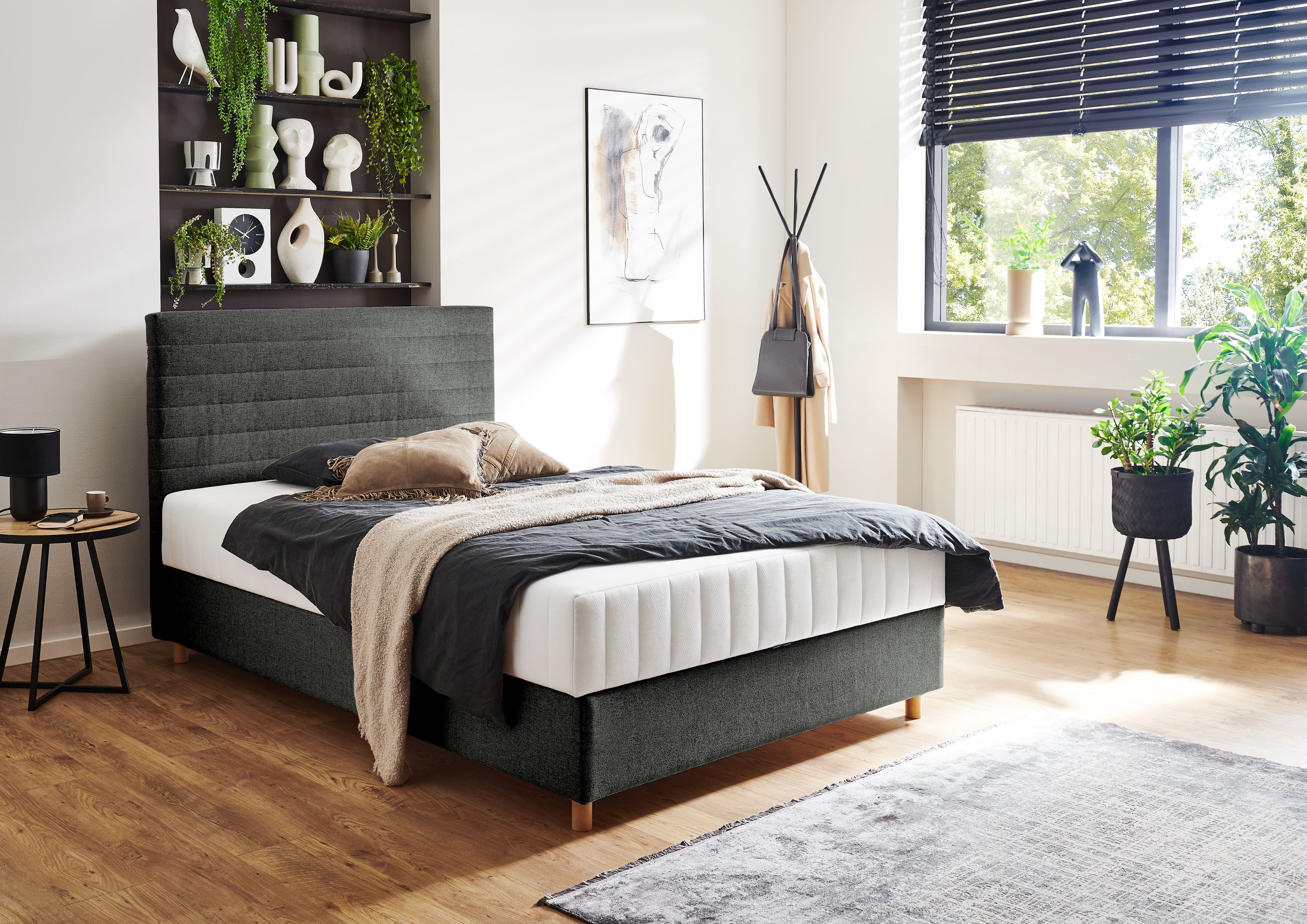 ATLANTIC home collection Stauraumbett Josie, mit Taschen-Federkernmatratze und Bettkasten