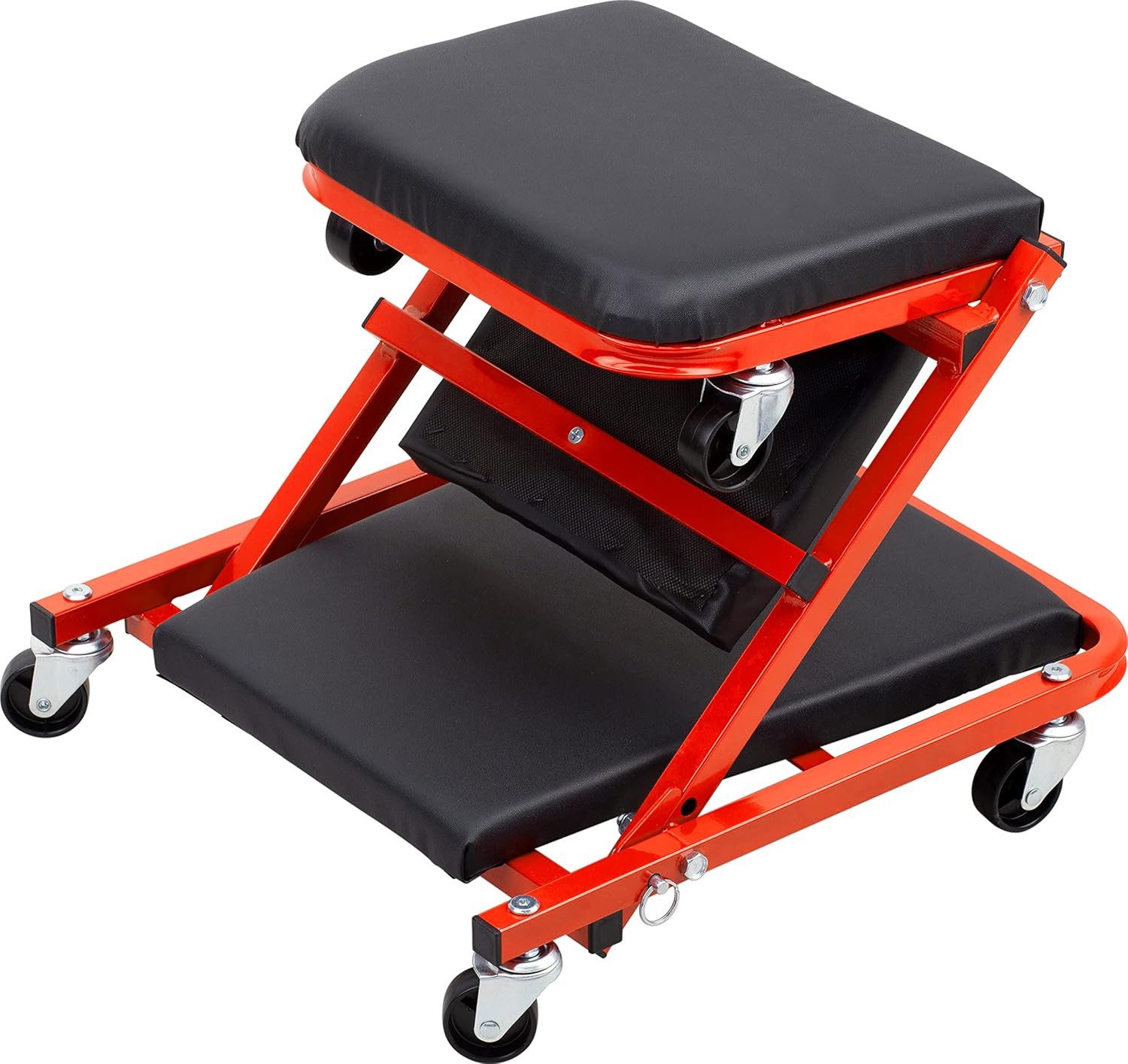 meister Rollwagen Werkstatthocker Montageliege Rollliege Montagerollbrett 2-in-1 360°