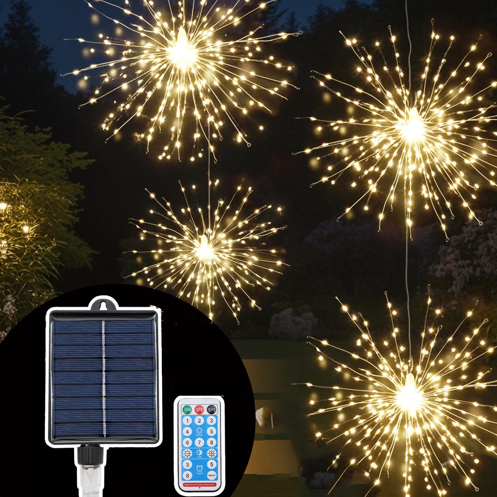 Salcar LED Solarleuchte 4er Solarleuchte Feuerwerk günstig online kaufen