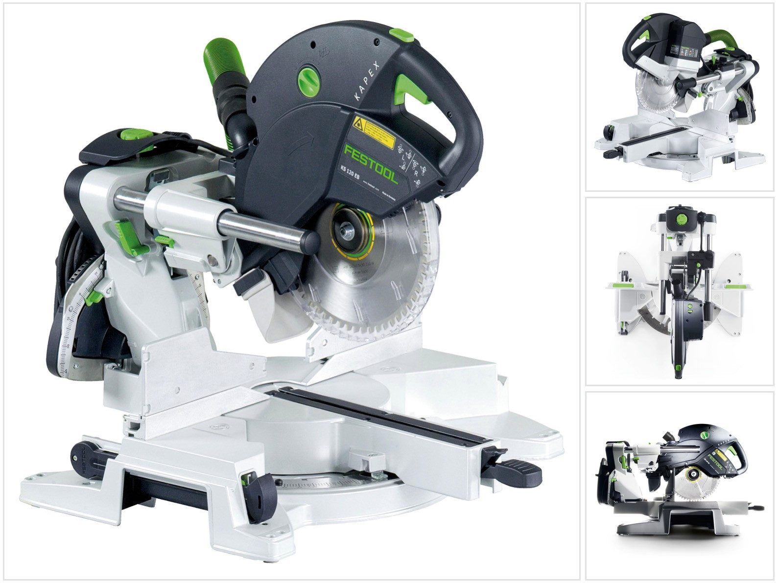 FESTOOL Kapp- und Gehrungssäge KS 120 EB KAPEX Kapp Zugsäge 1600W 260 mm (561283) + Sägeblatt HW