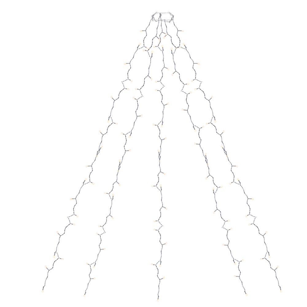 Nordlux Gartenleuchte, LED-Leuchtmittel fest verbaut, Warmweiß, Licht Kette Dekoration LED Beleuchtung Kunststoff Außen Innen