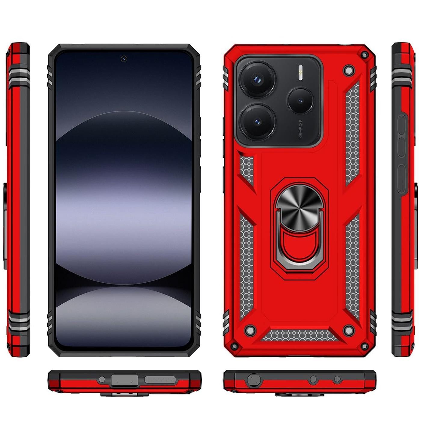 CoolGadget Handyhülle Armor Shield Case für Xiaomi Redmi Note 14 5G 6,67 Zoll, Outdoor Cover mit Magnet Ringhalterung Hülle für Redmi Note 14 5G – Bild 2 von 5