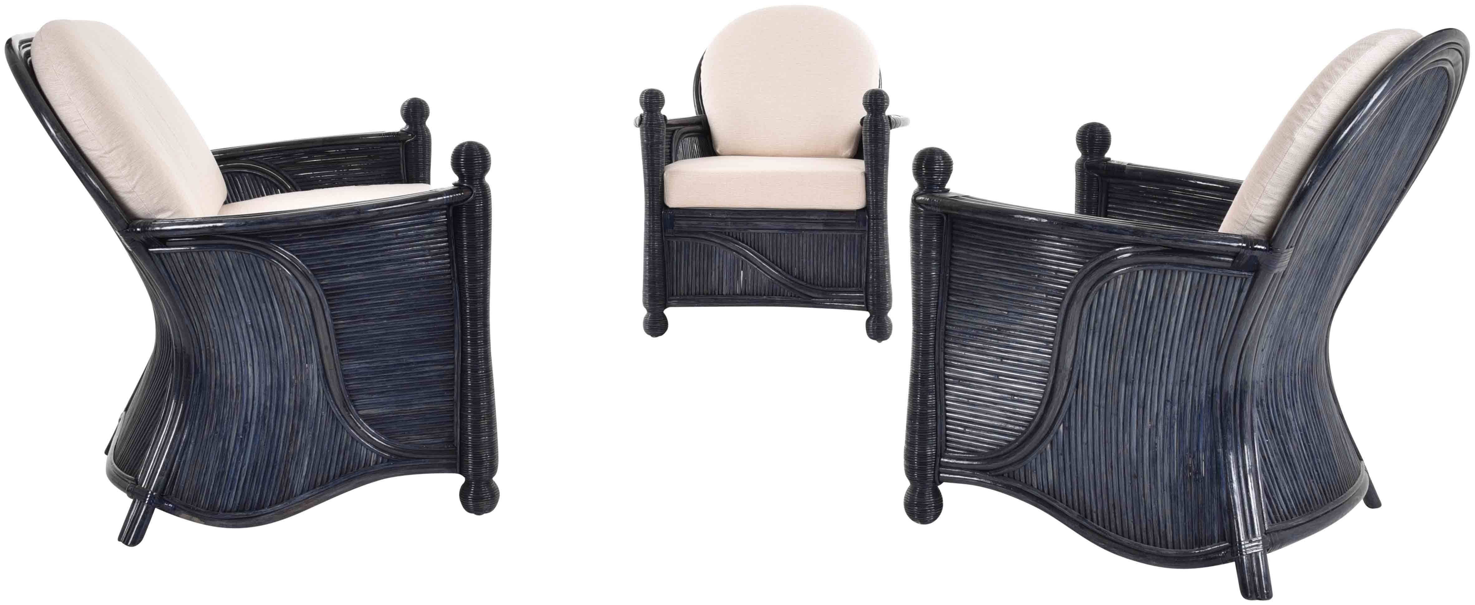 Krines Home Sitzgruppe Lounge Set Myra Sitzgruppe Rattan Wintergarten Garnitur für 4 Personen, (3-tlg), Rattanmöbel