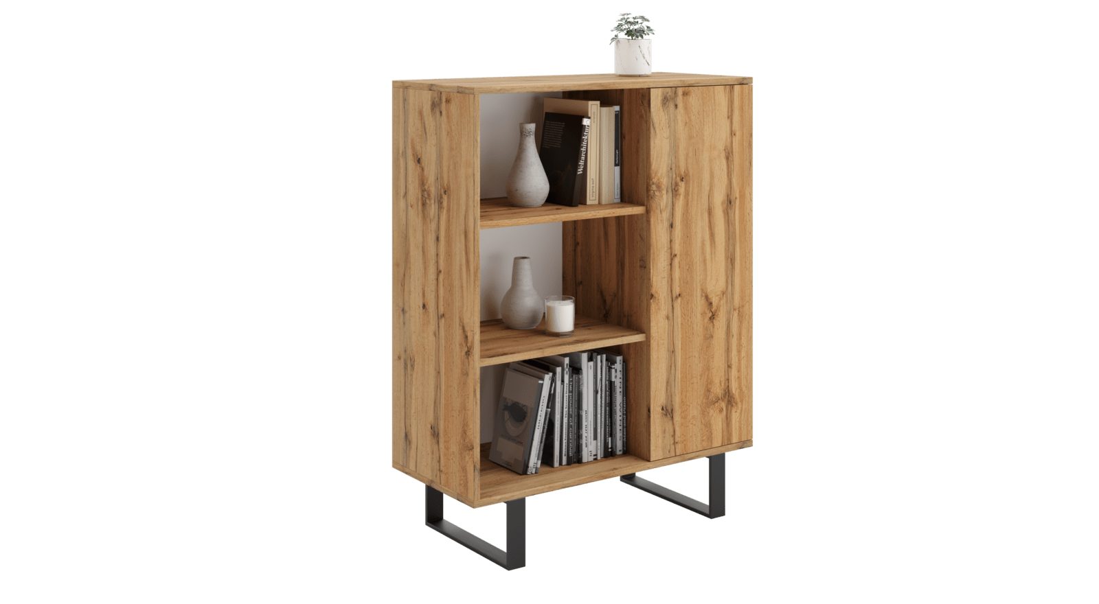 Raumhirsch Furniture Bücherregal Fondi für das Wohnzimmer - Elegant und Vielseitig