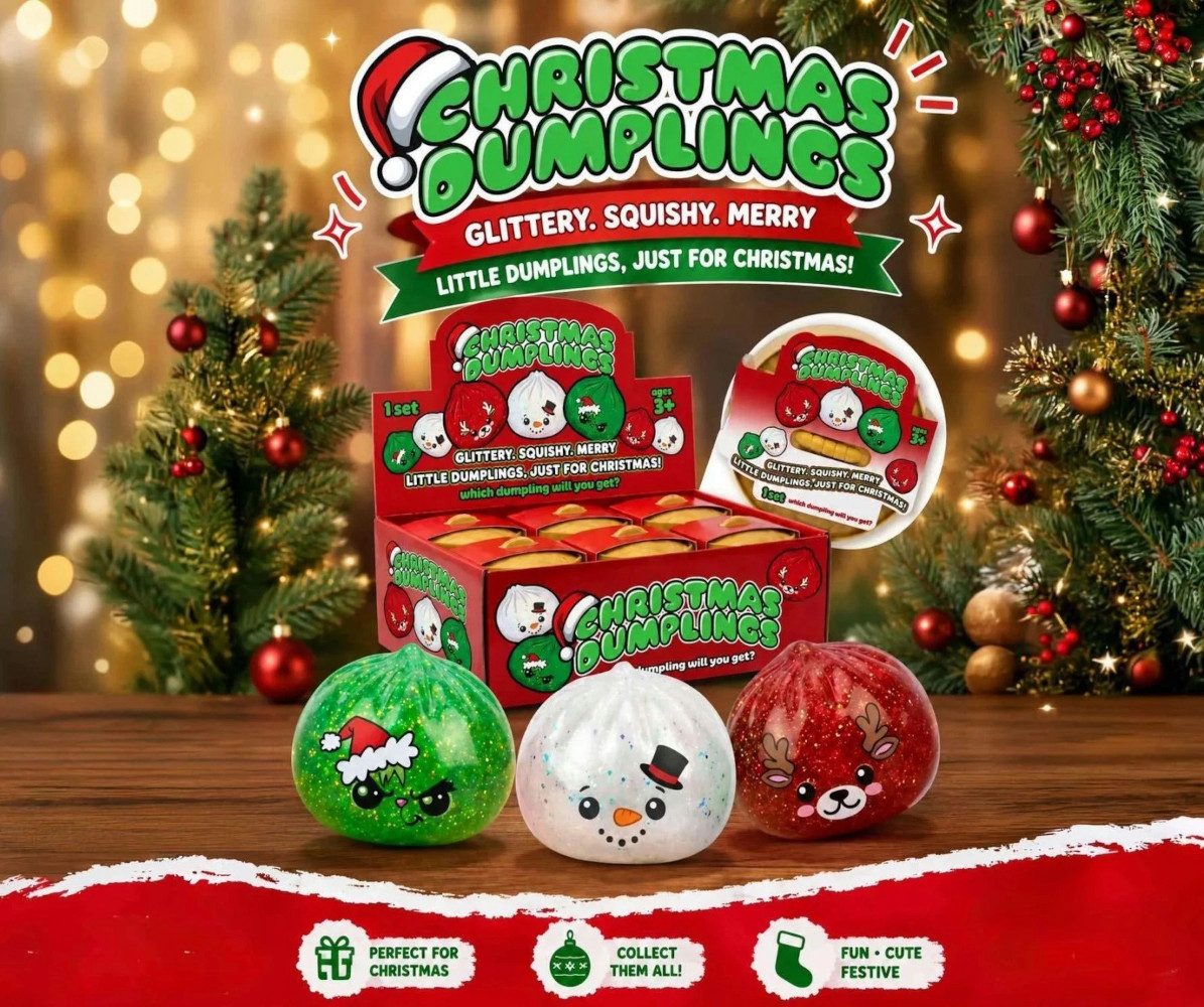 Idena Spiel Weihnachts-Squishy Baozi 8,5 cm, 1 von 3 Farben zufällig von Idena