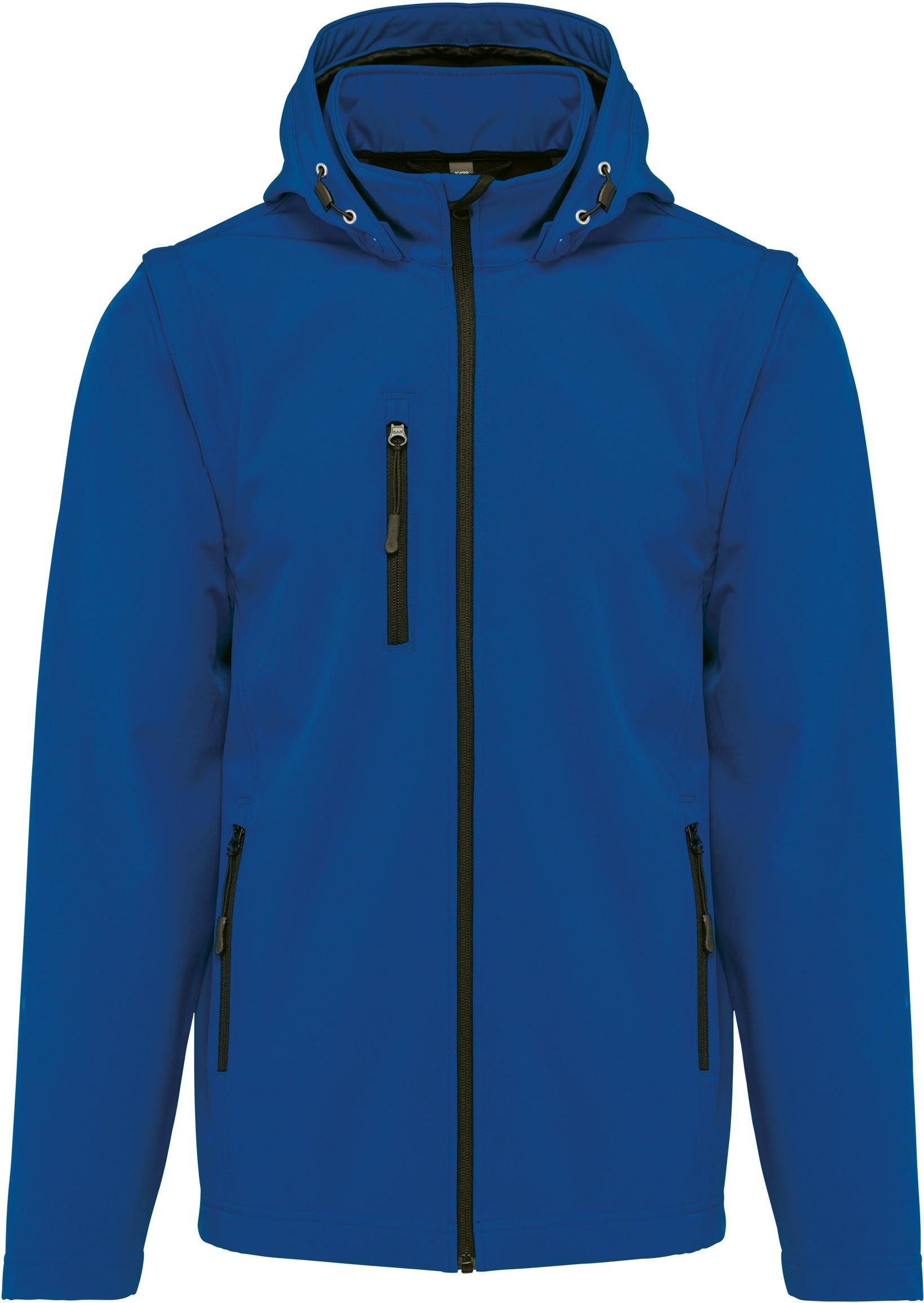 Softshelljacke 3-lagige Unisex-Softshell-Jacke mit Kapuze und abnehmbaren Ä
