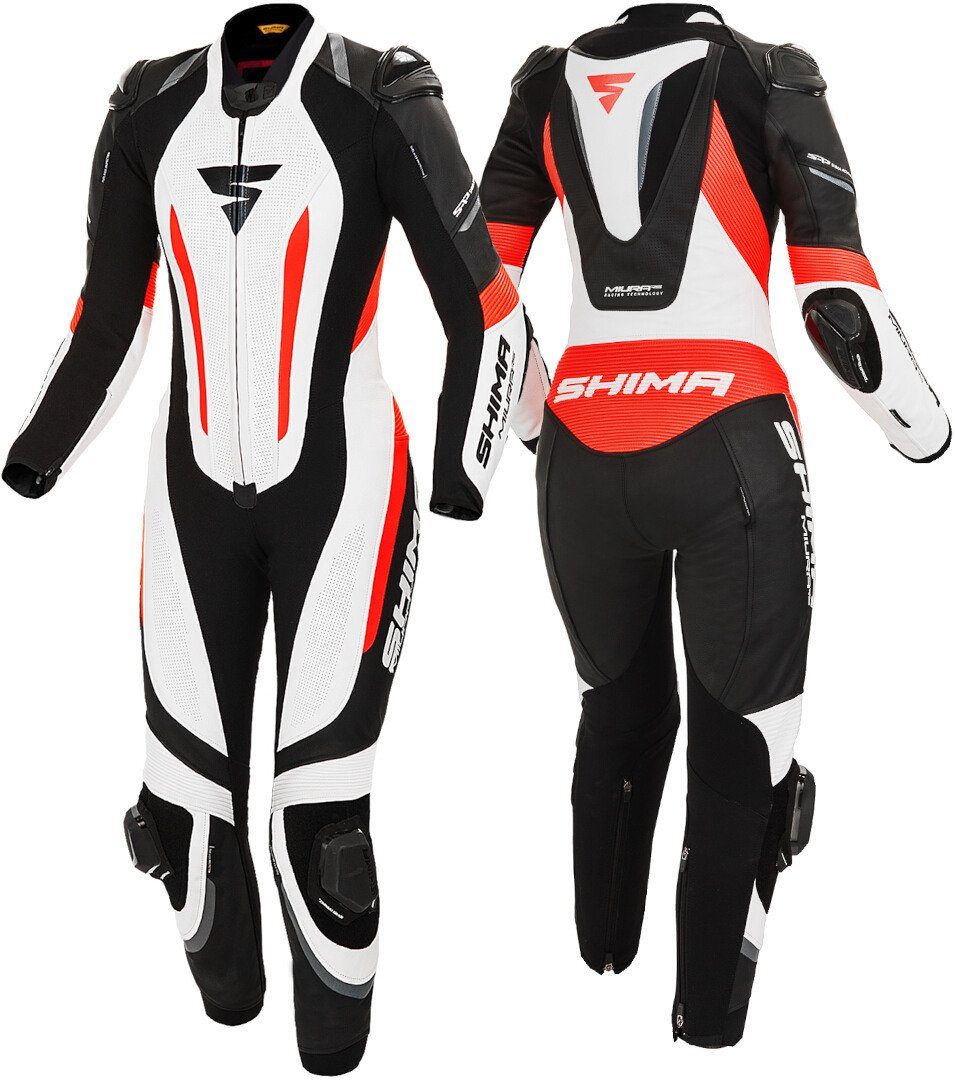 SHIMA Motorradkombi Miura RS Damen 1-Teiler Motorrad Lederkombi Atmungsaktiv protektoren