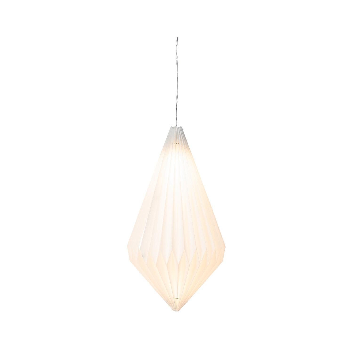 Kaemingk LED Dekolicht Ornament ILLIA, Batteriebetrieben, Weiß, Timerfunktion, LED fest integriert, Kunststoff, IP44 Spritzwassergeschützt, Ø 25 x H 42 cm