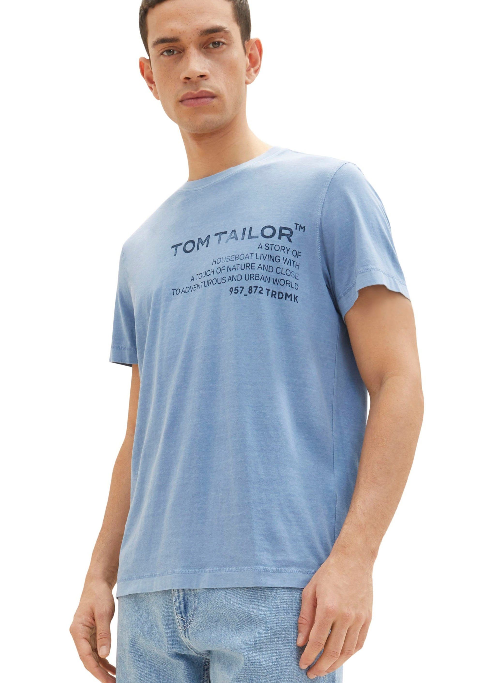 T-Shirt blue greyish TOM mid TAILOR