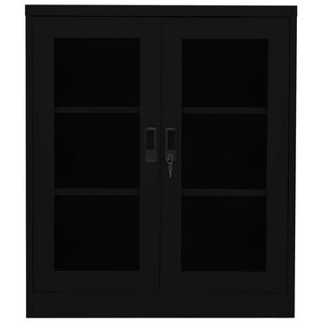 vidaXL Aktenschrank Aktenschrank Schrank abschließbar Büroschrank Schwarz 90x40x105 cm Sta