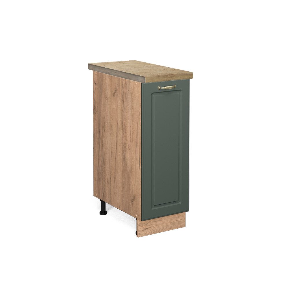 Vicco Apothekerschrank Fame-Line Grün-Gold Landhaus/Goldkraft Eiche 30 cm A günstig online kaufen