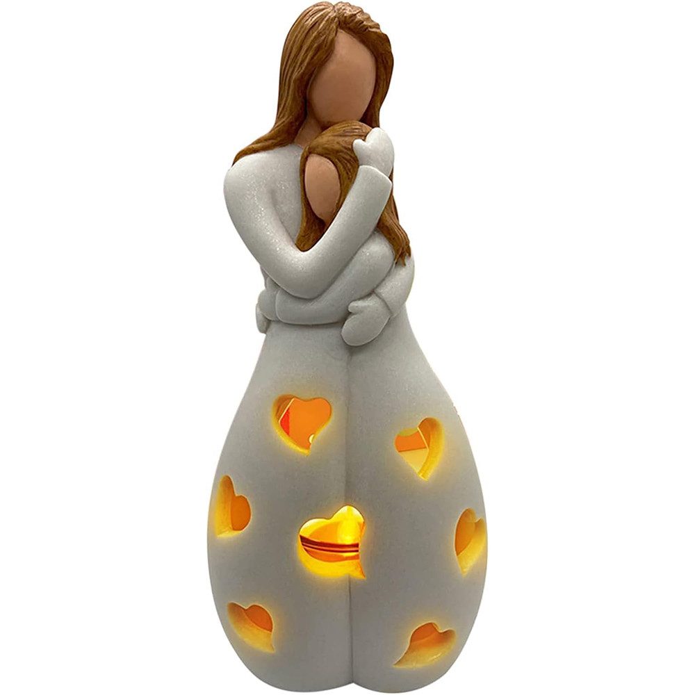 Coonoor Kerzenständer Geschenk zum Muttertag Mutter und Tochter umarmen den günstig online kaufen