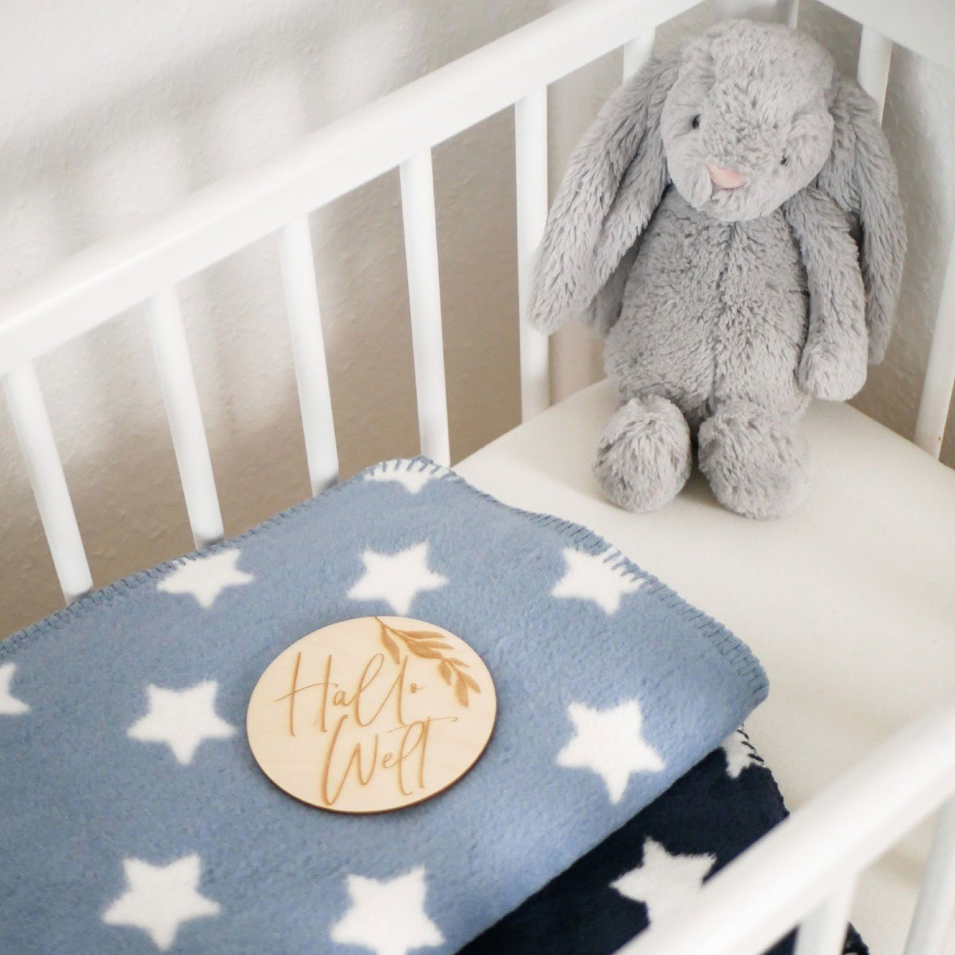 Babydecke blaue Babydecken aus 100% Bio-Baumwolle - hellblau und dunkelblau günstig online kaufen