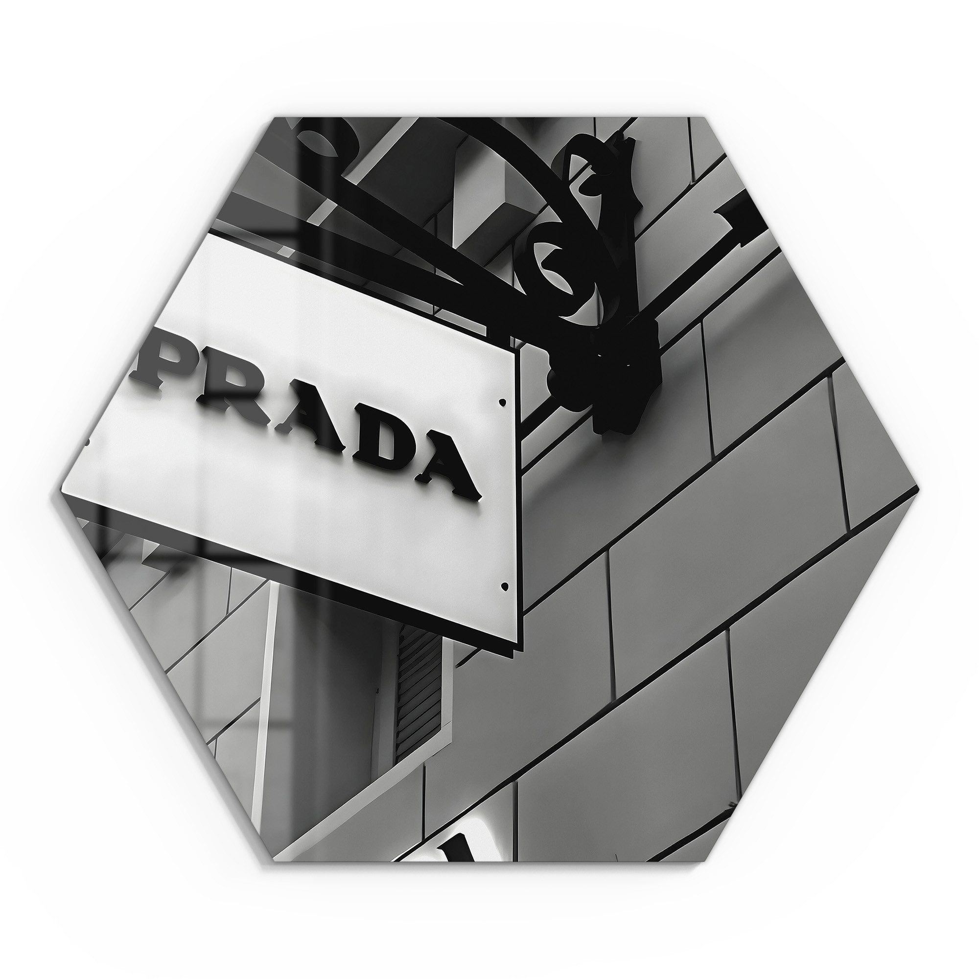 DEQOART Glasbild 'Prada Monochrome', 'Prada Monochrome', günstig online kaufen